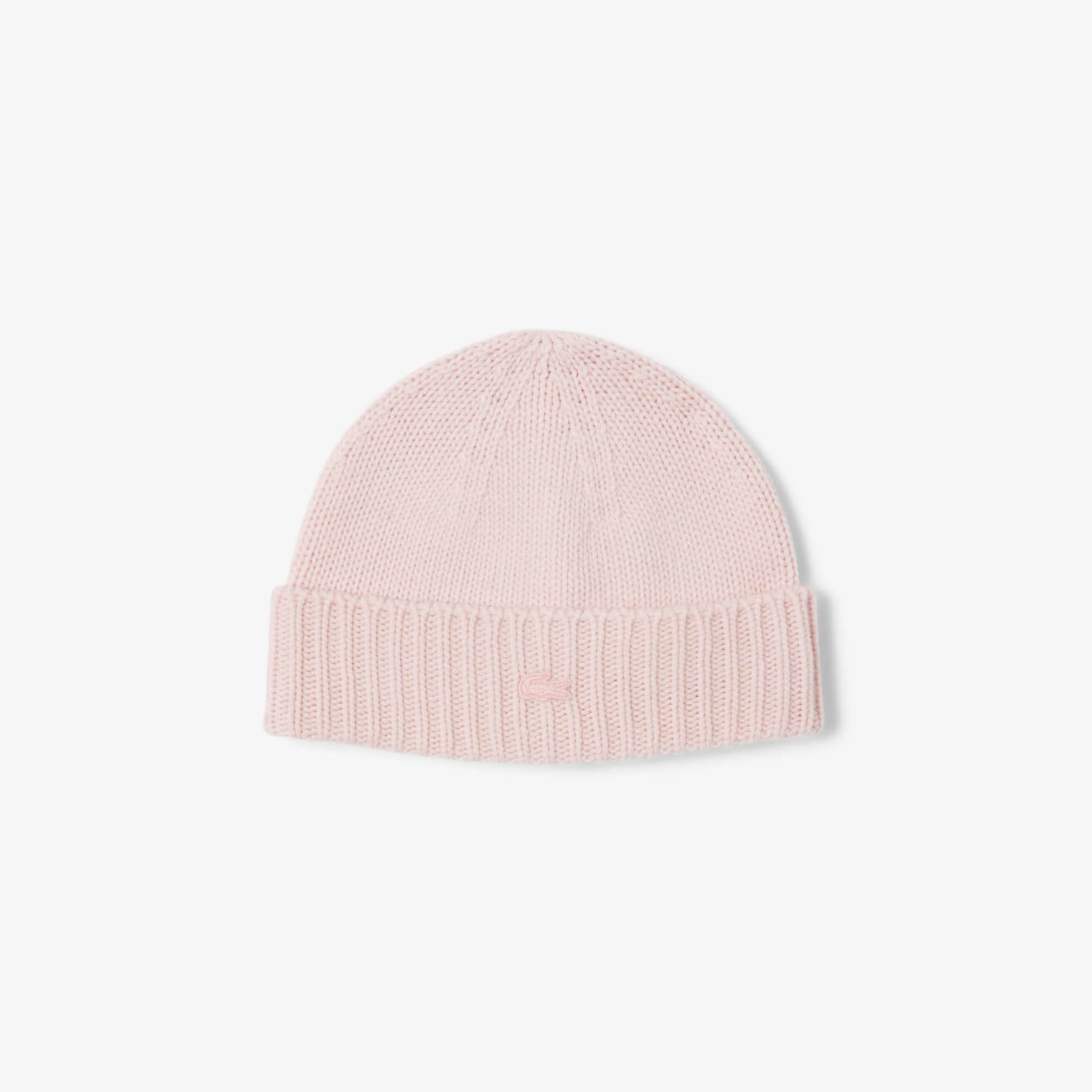 Women's 3D Rib Knit Wool Beanie - Light Pink