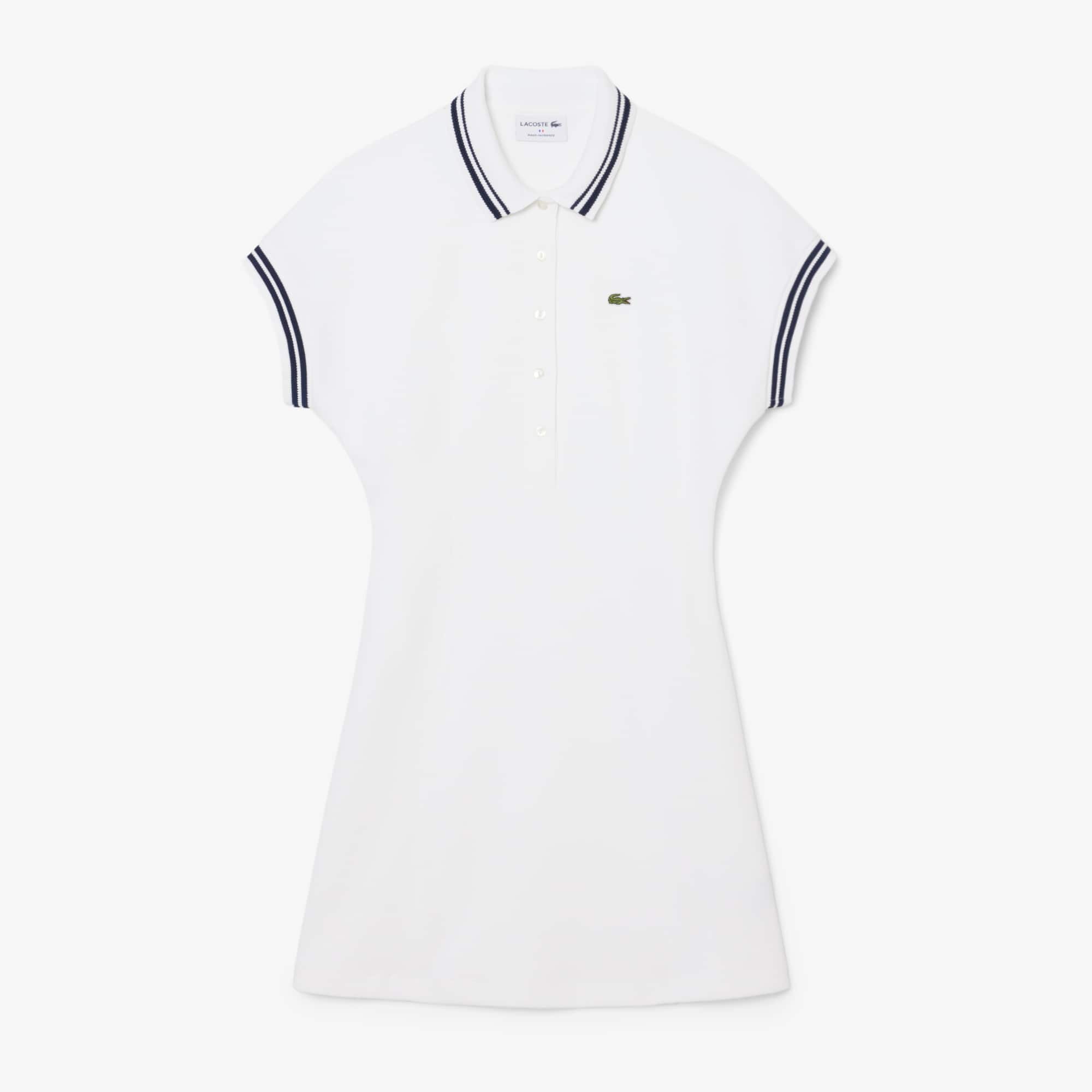 Made In France Polo Dress - White / Navy Blue