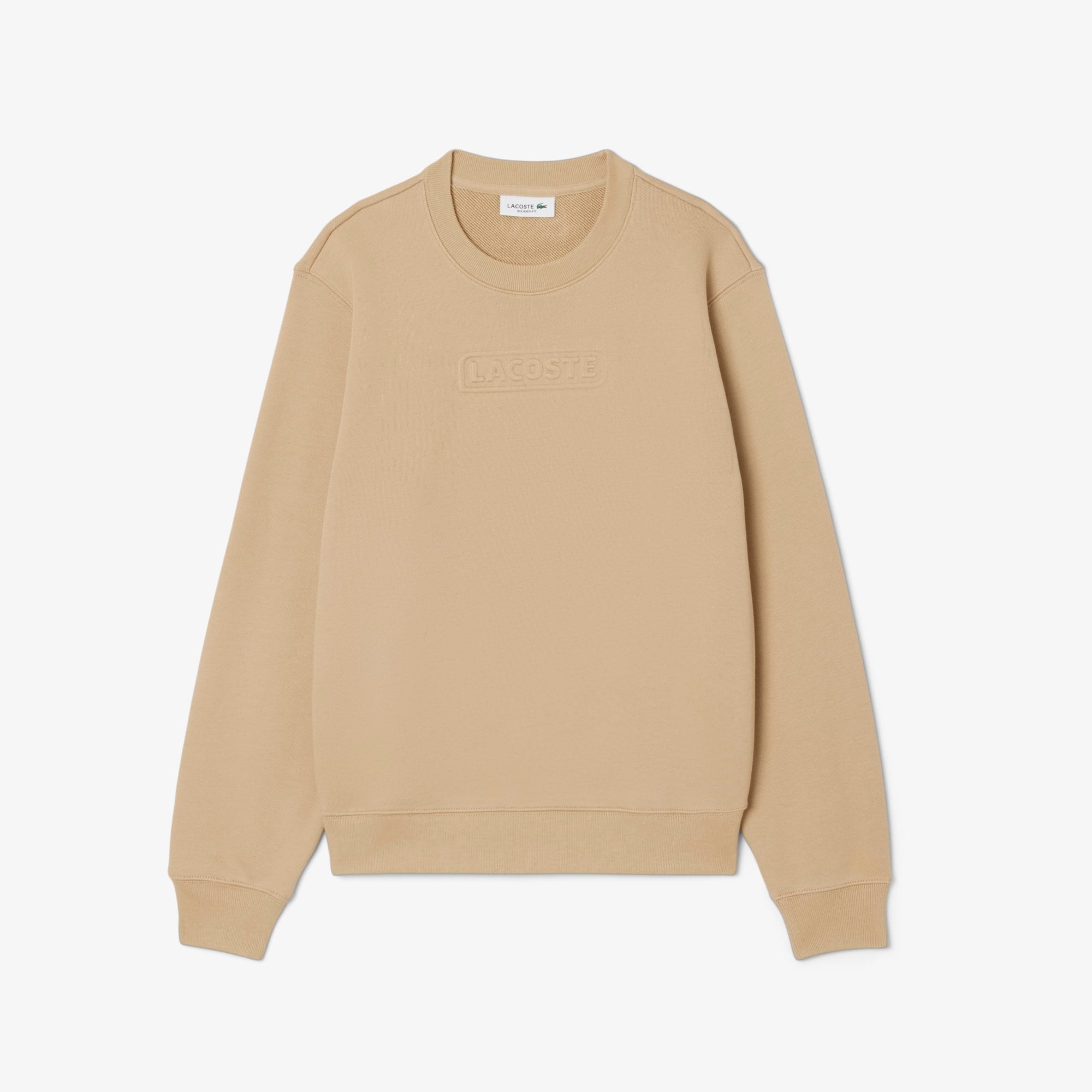 Women's Embossed Logo Cotton Sweatshirt - Beige