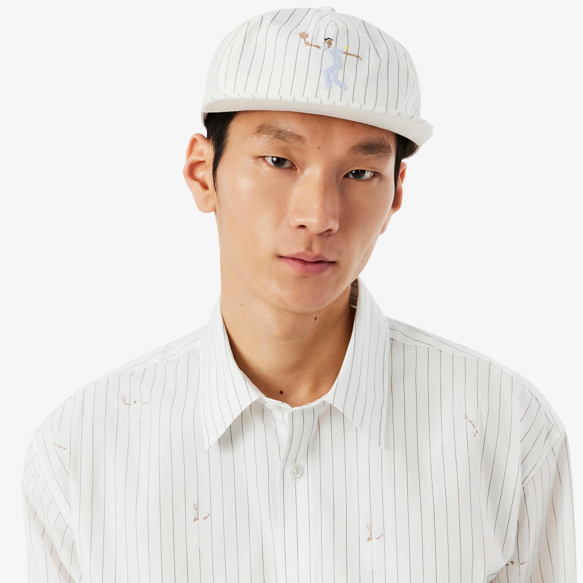 Relaxed Fit Embroidered Cotton Shirt - White