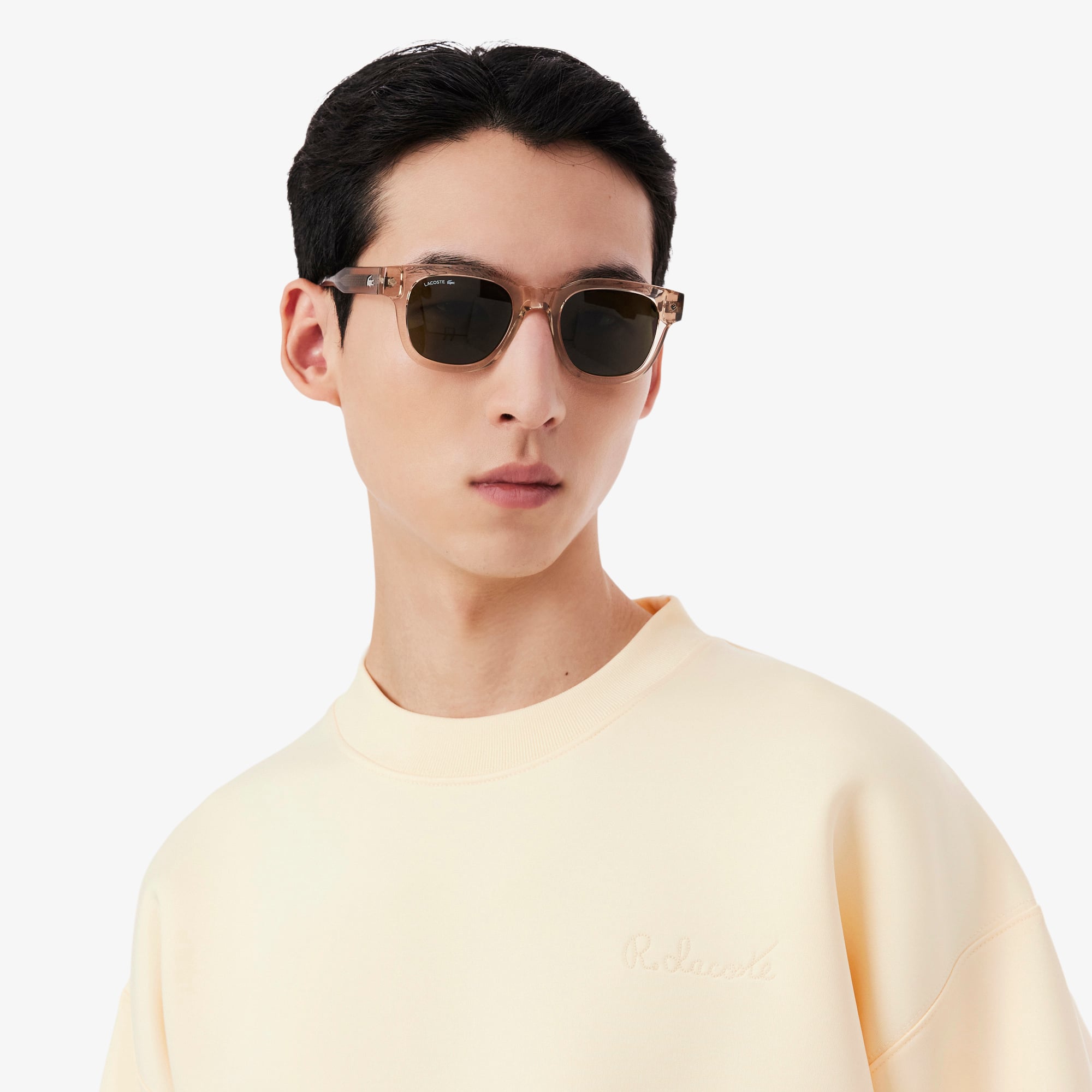 Loose Fit Embroidered Sweatshirt - Beige