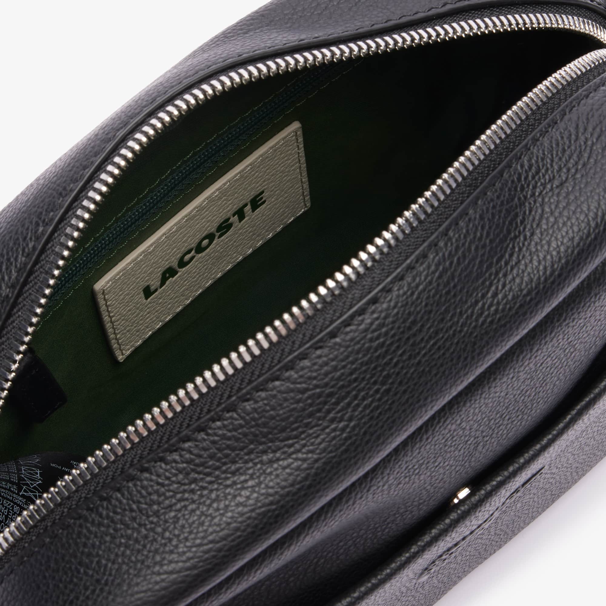 City Court Grain Leather Shoulder Bag - Black
