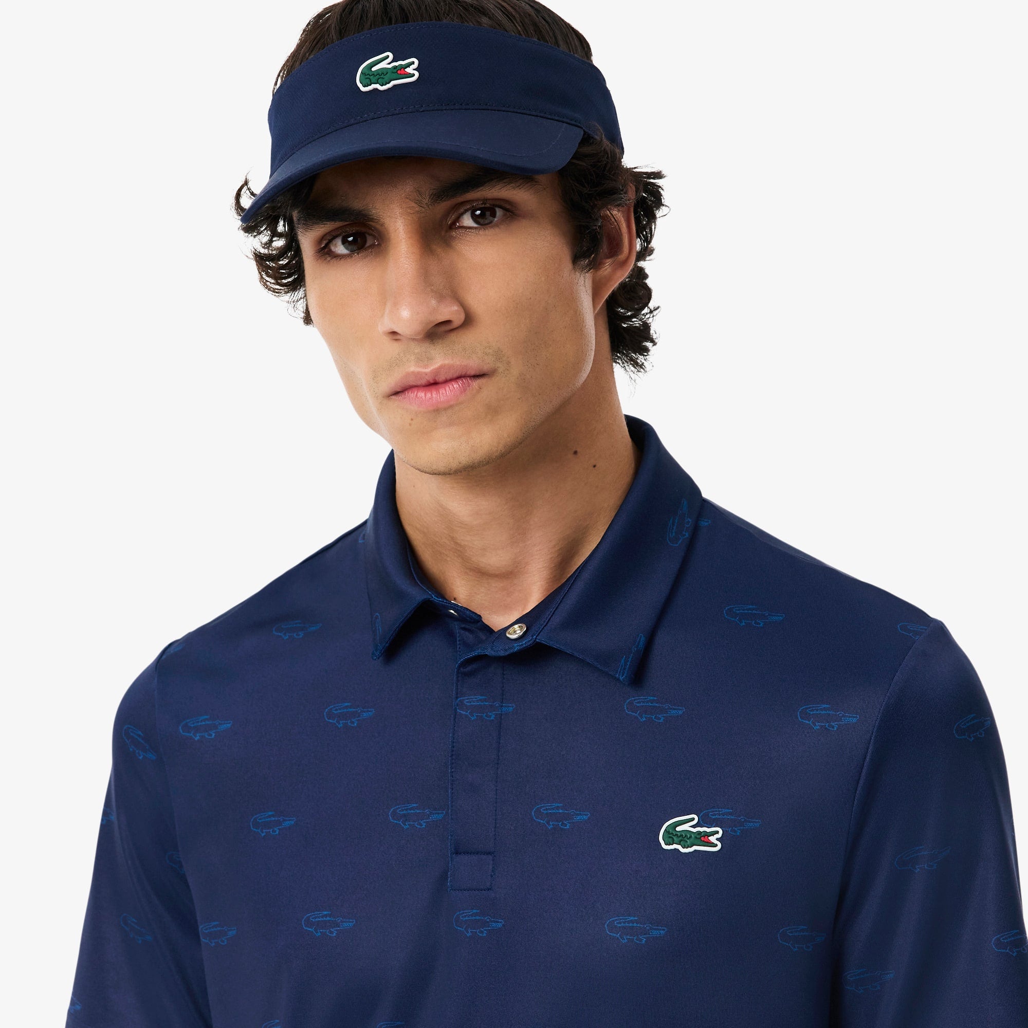 Men's Regular Fit UV Protect Golf Polo - Navy Blue / Blue