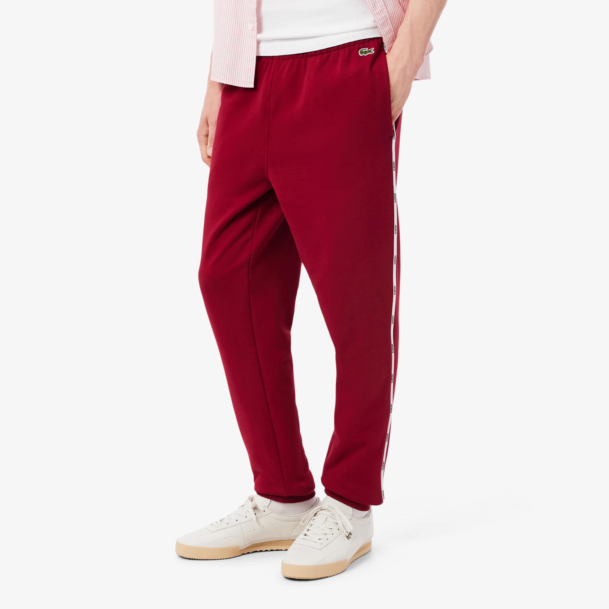 Men's Logo Trim Sweatpants - Bordeaux