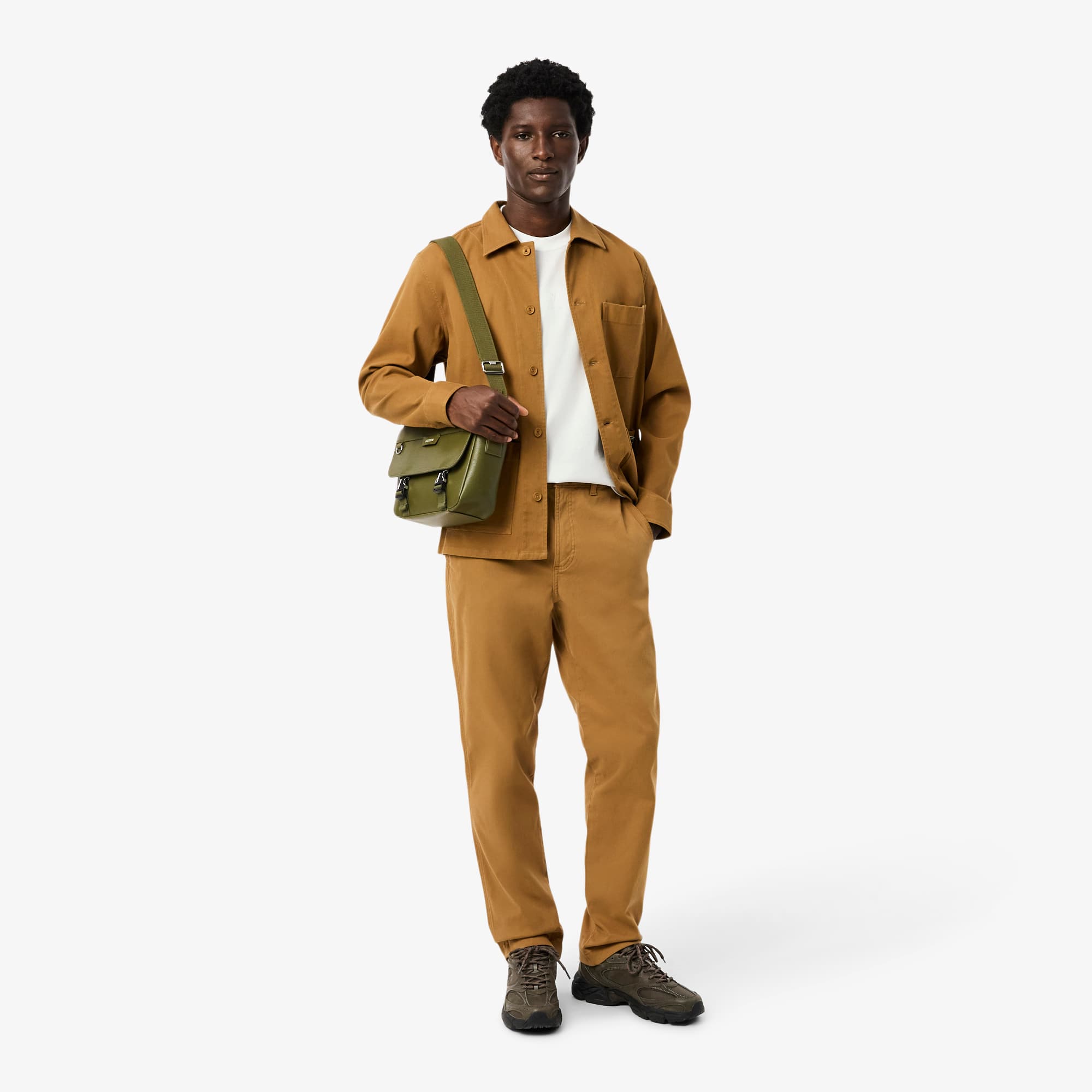 Men's Regular Fit Cotton Chino Pants - Brown