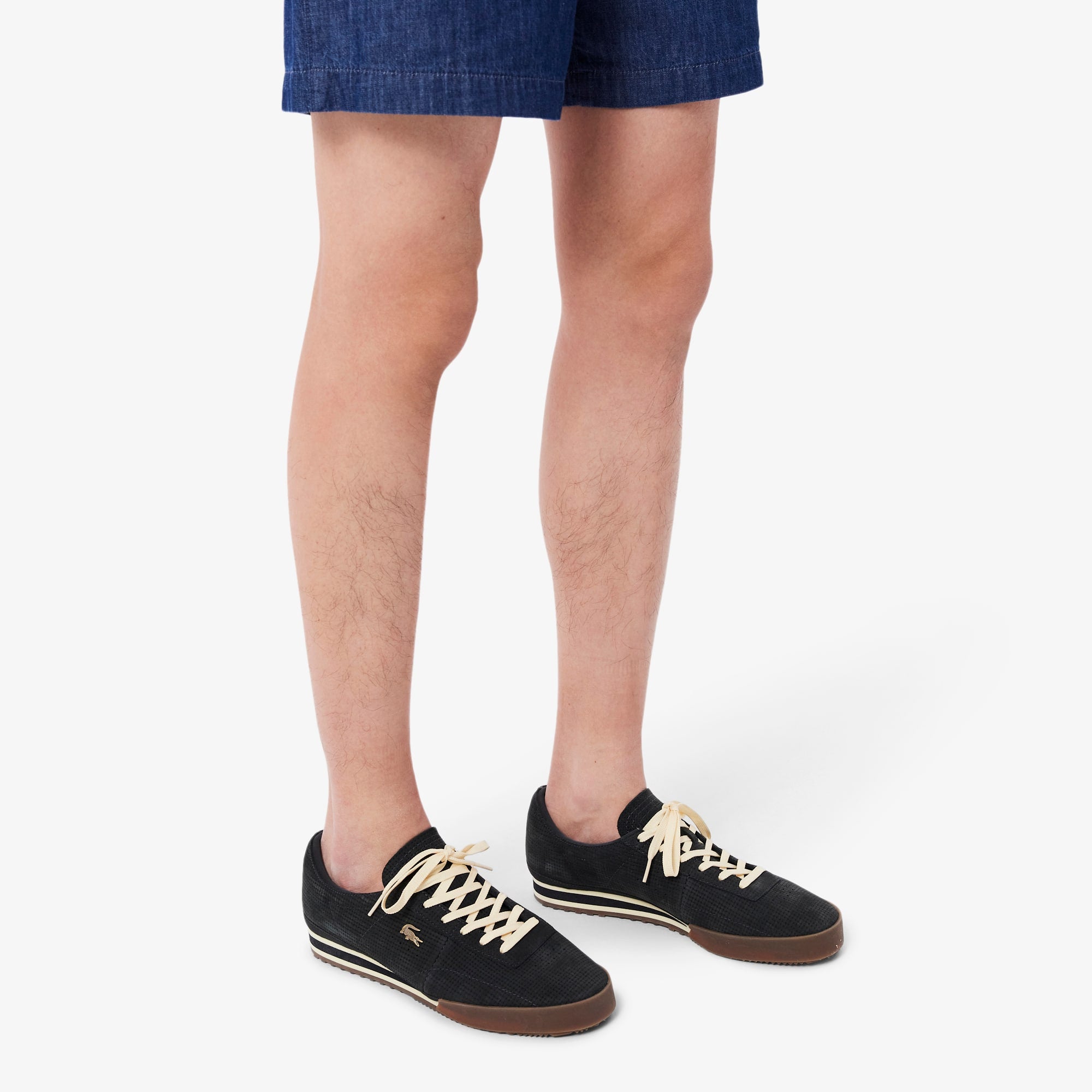 Men's Aura Leather Sneakers - DK GRY/GUM
