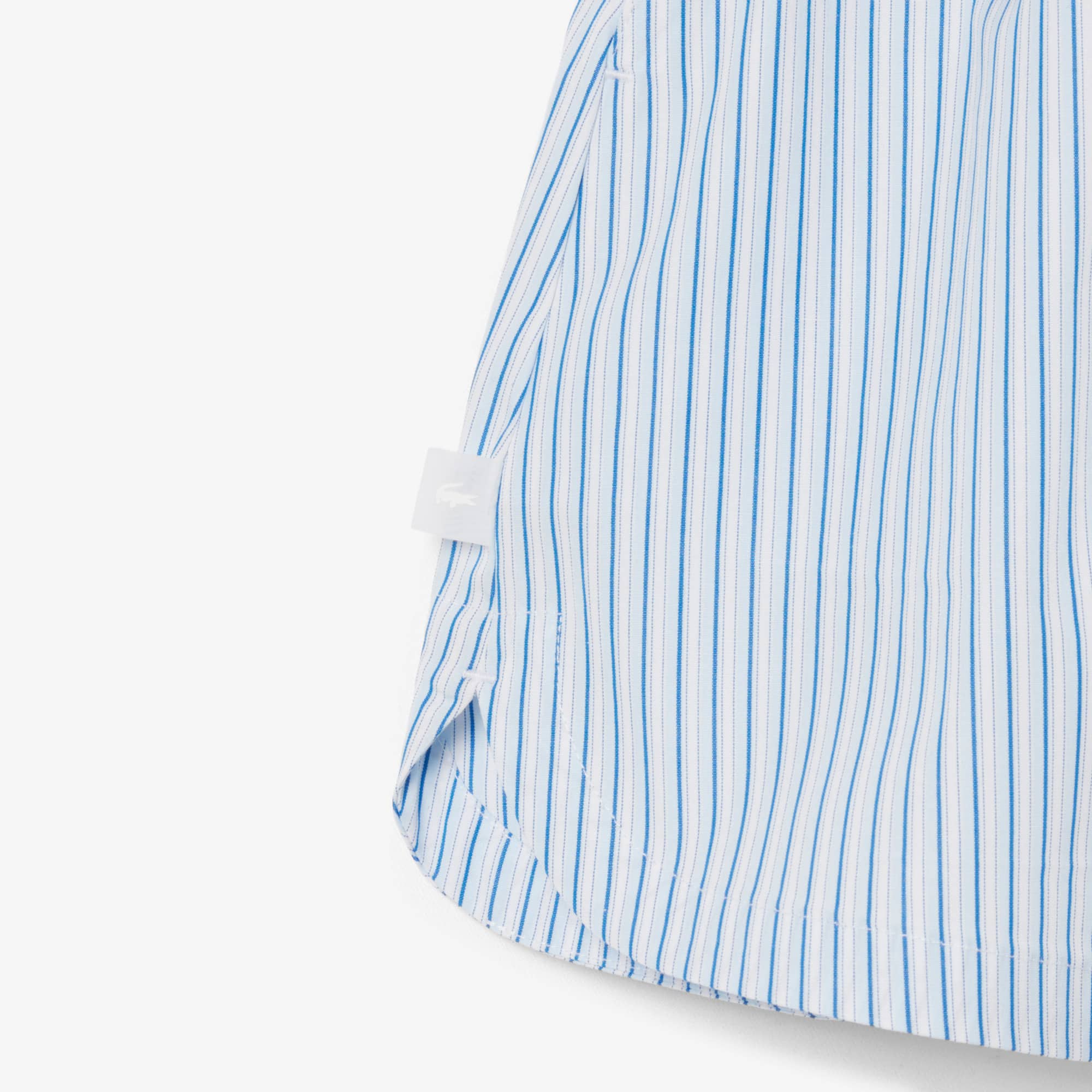 Women's Relaxed Fit Lightweight Striped Poplin Shorts - Blue / Light Blue / White