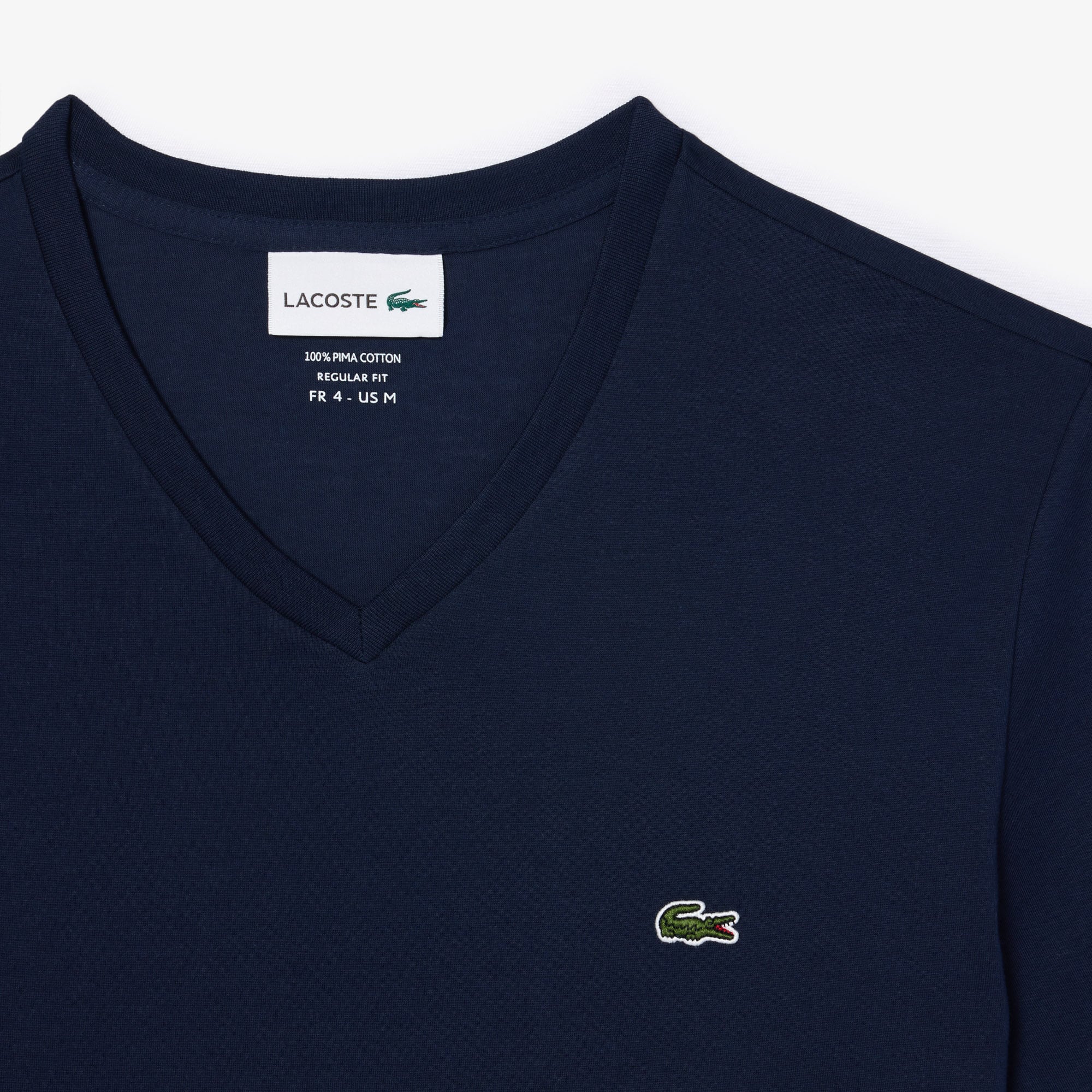 Men's Lightweight Pima Cotton V-Neck T-Shirt - Navy Blue