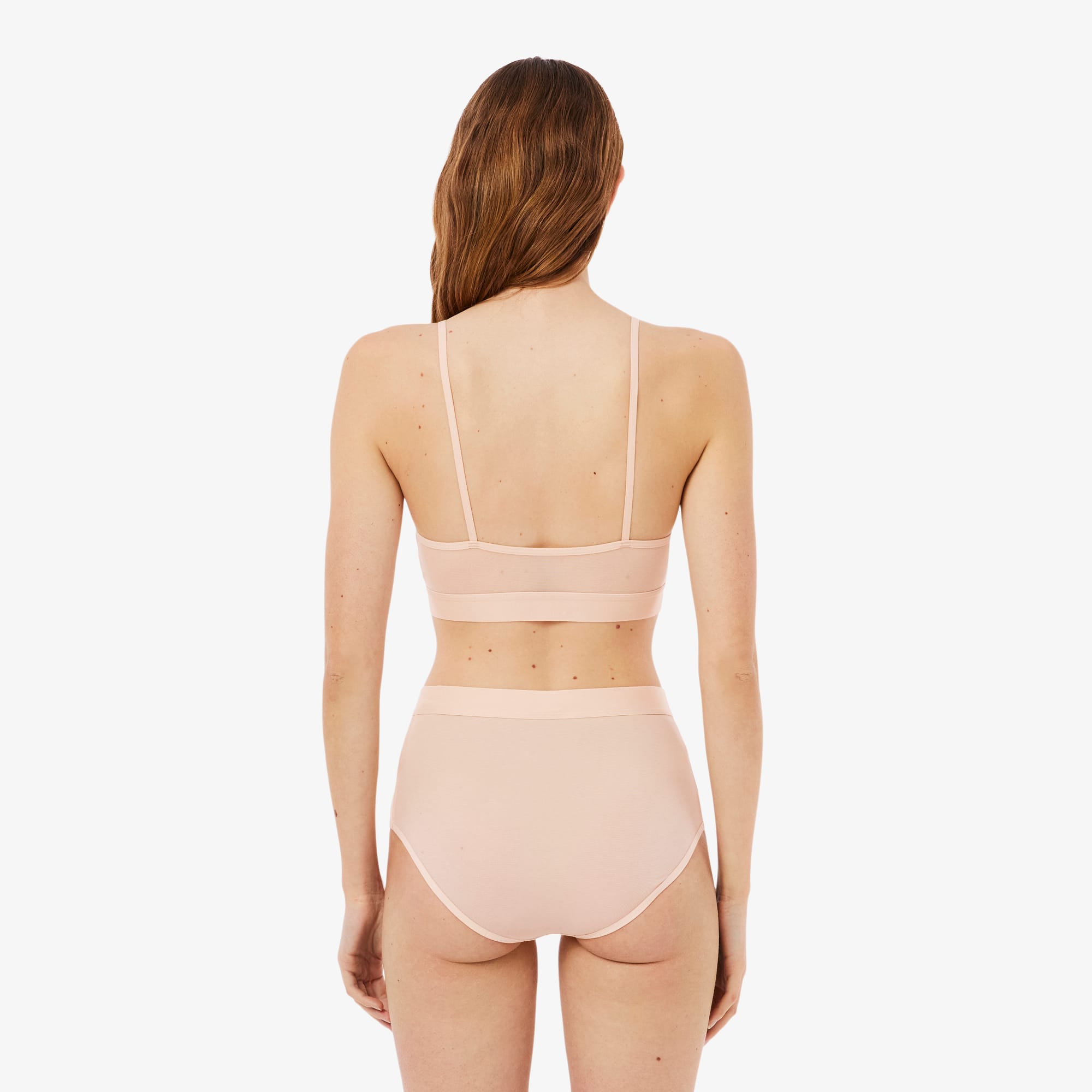 Accent Mesh Bralette - Beige