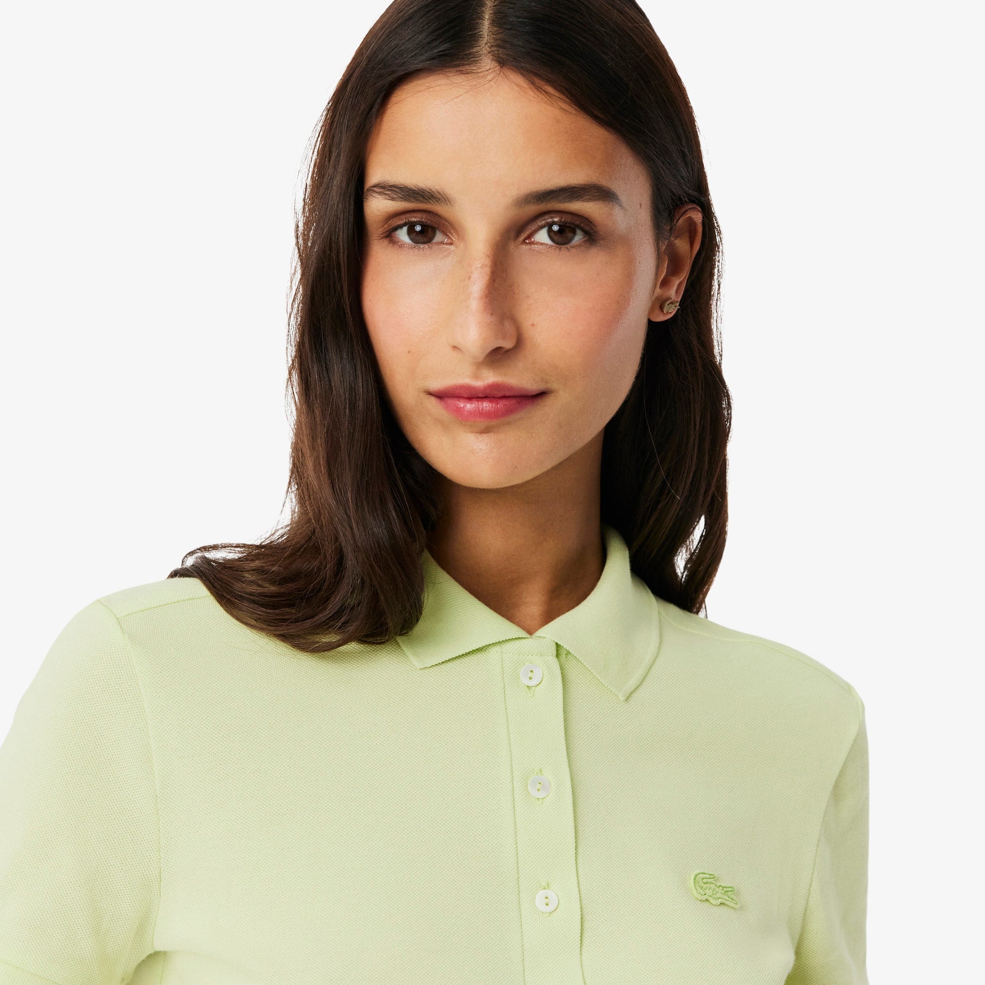 Women's L.12.D Slim Fit Stretch Mini Piqué Polo - Green