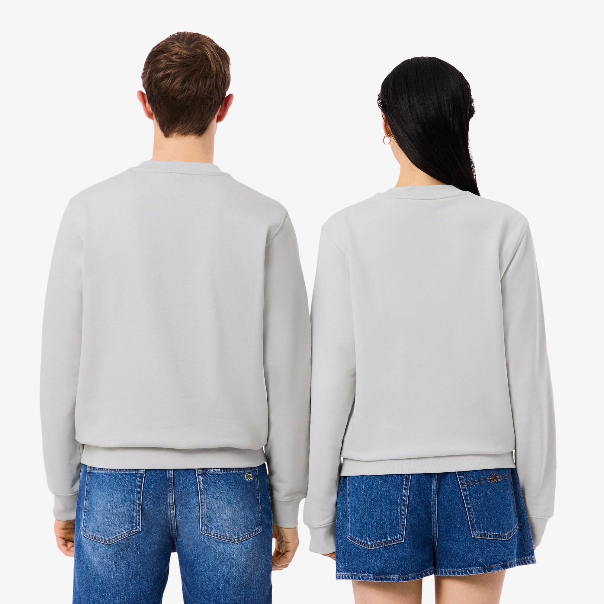 Embossed Fleece Sweatshirt - Light Grey