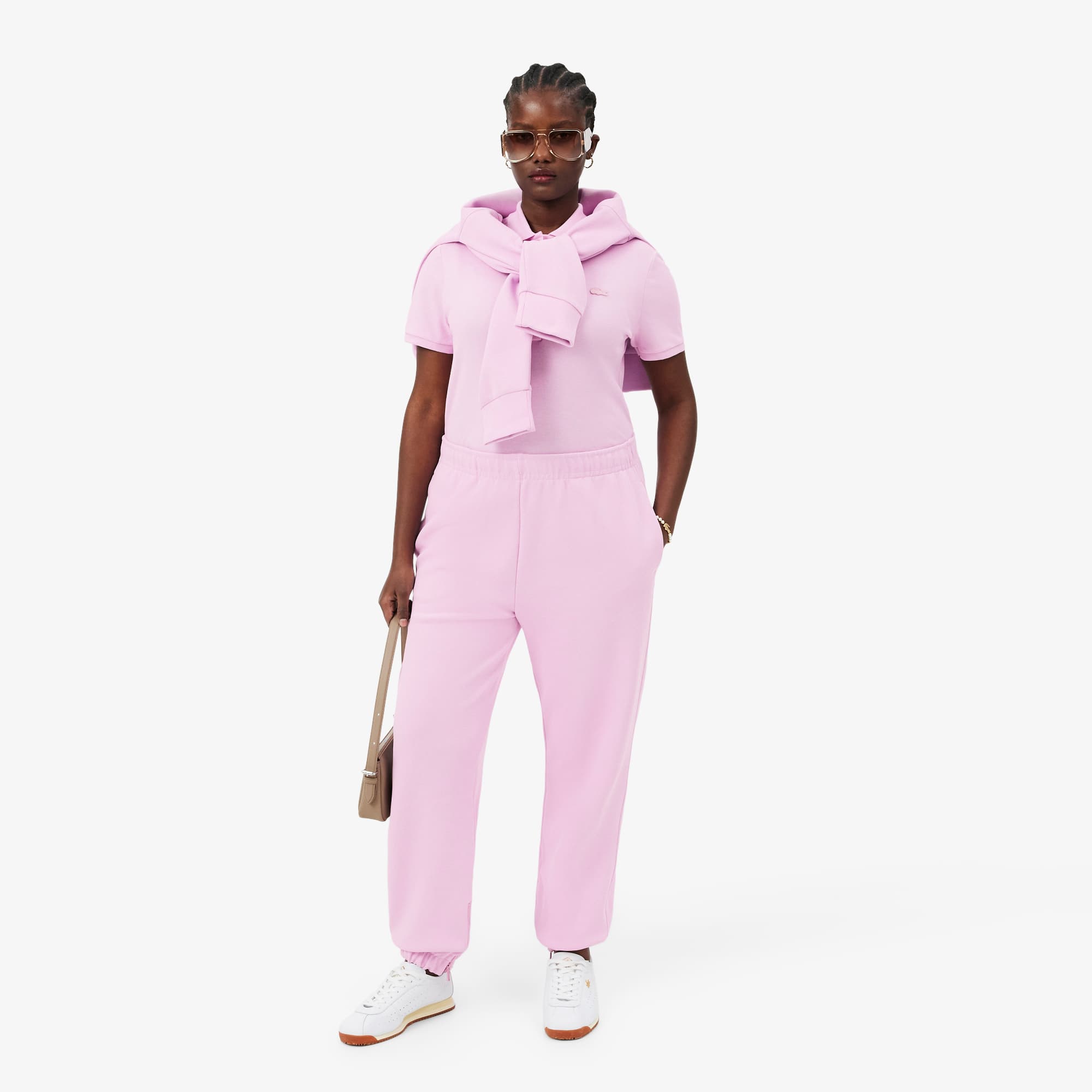 Women's L.12.D Slim Fit Stretch Mini Piqué Polo - Pink