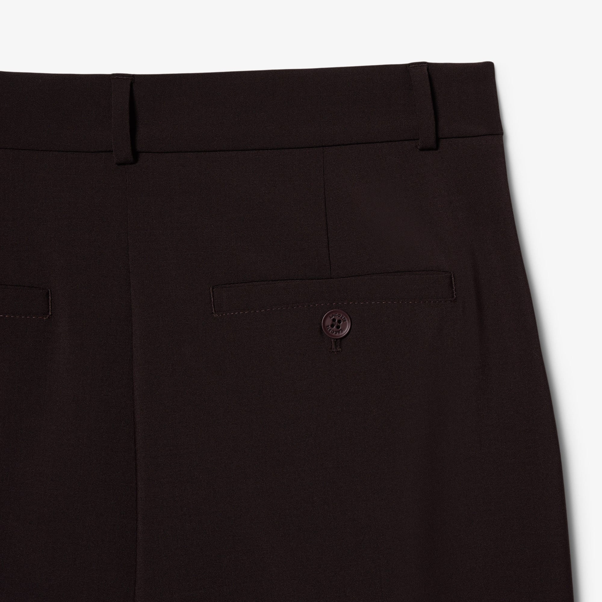 Oversized Wool Blend Pants - Brown