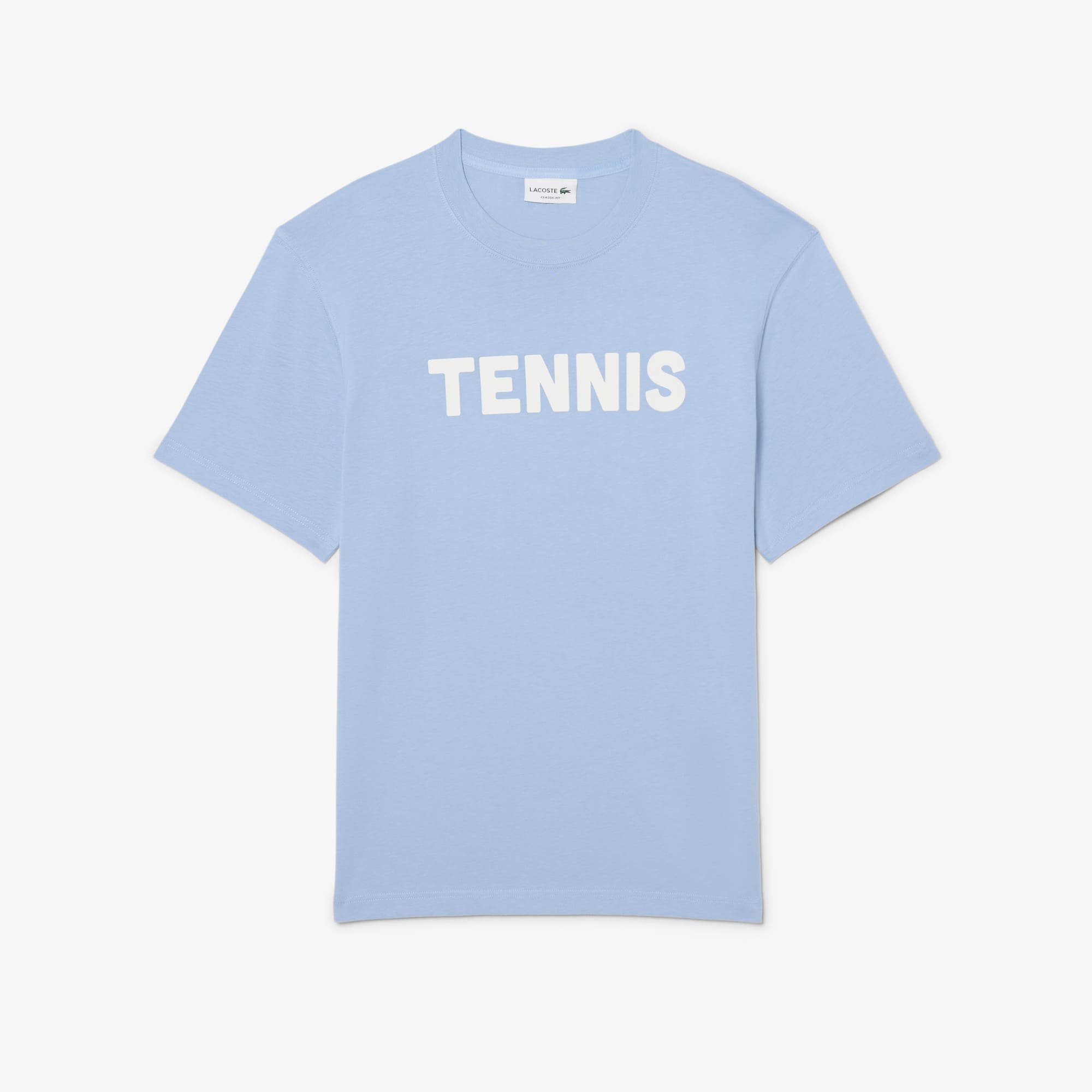 Printed Cotton T-Shirt - Light Blue