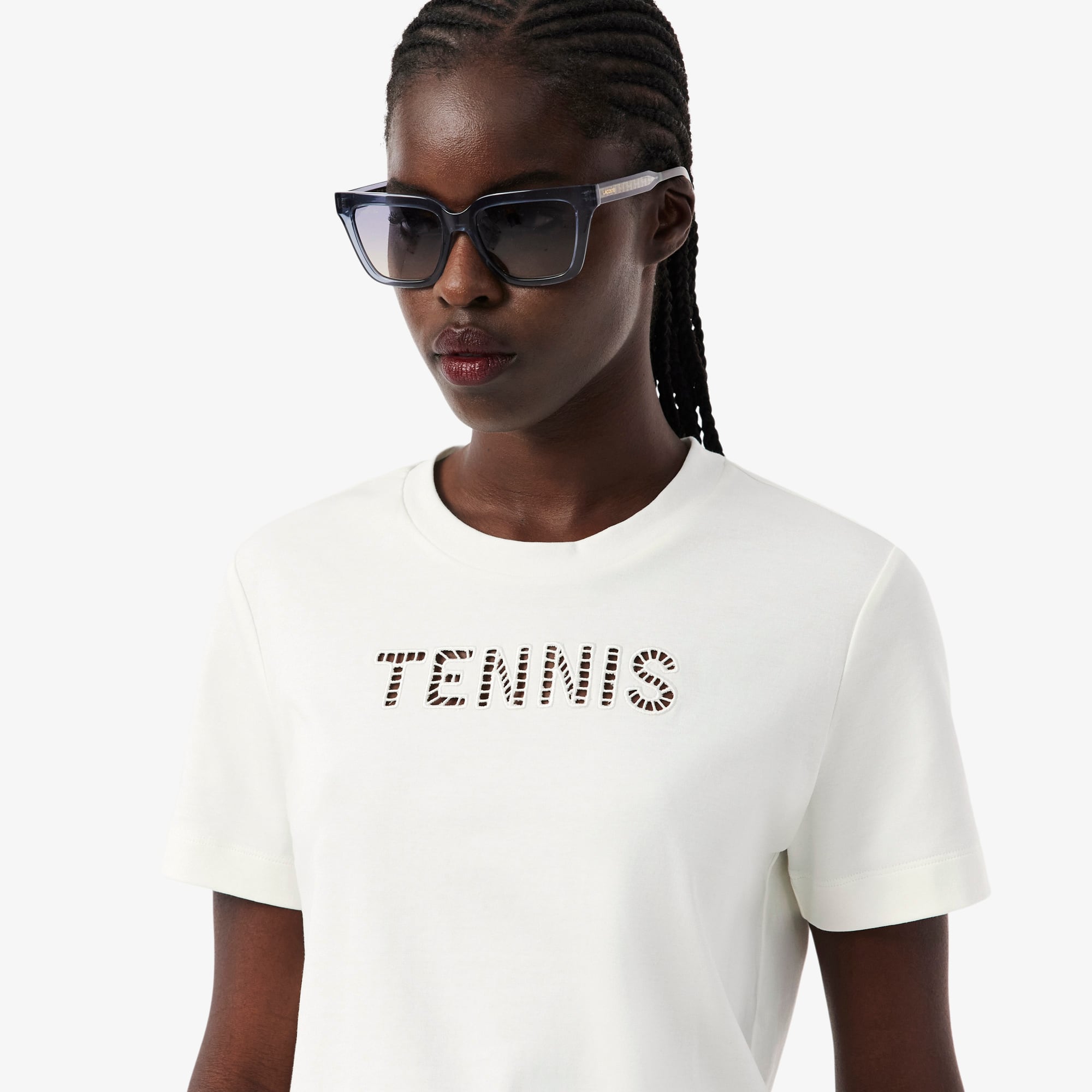 Tennis Embroidery T-Shirt - White