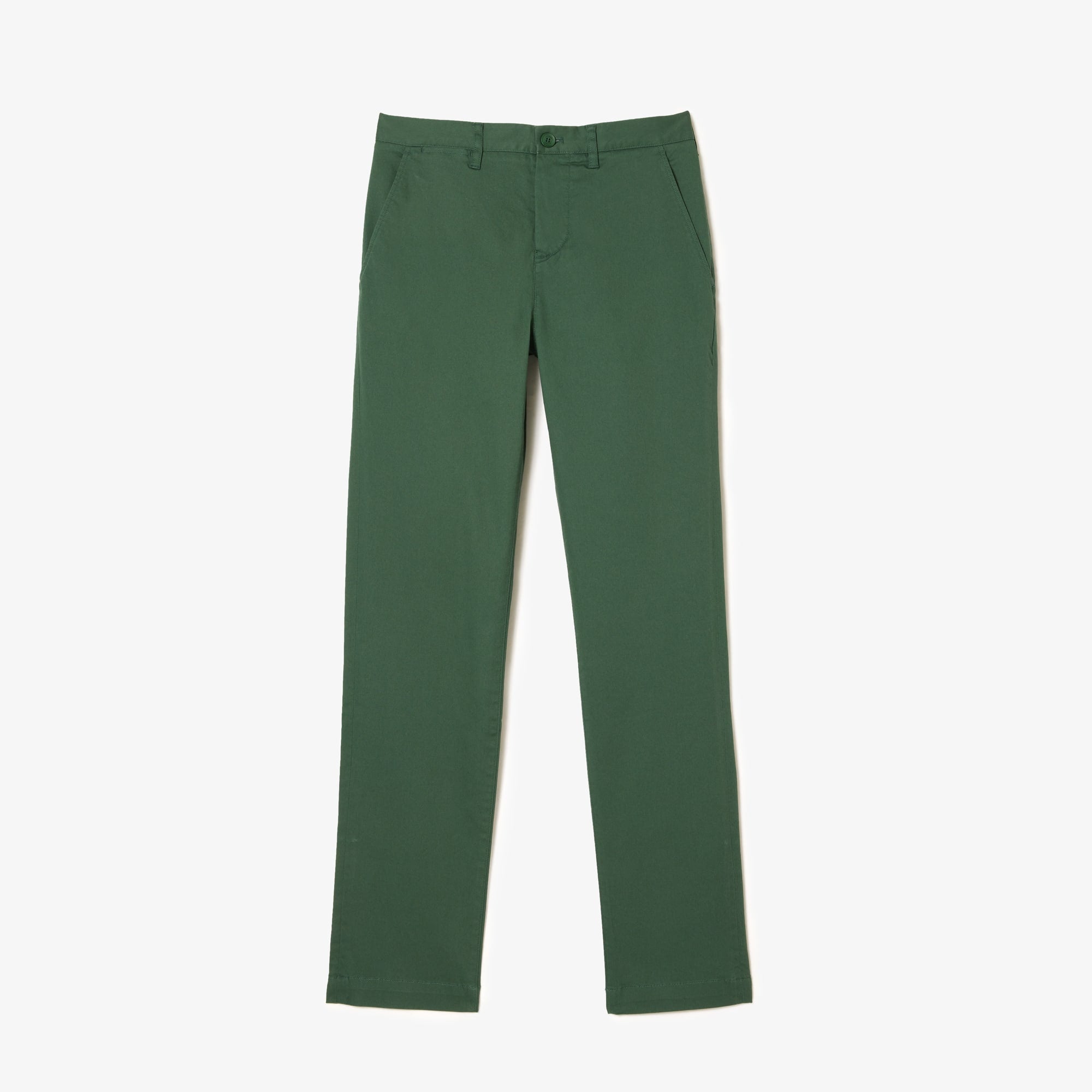 Men's Slim Fit Stretch Cotton Pants - Dark Green