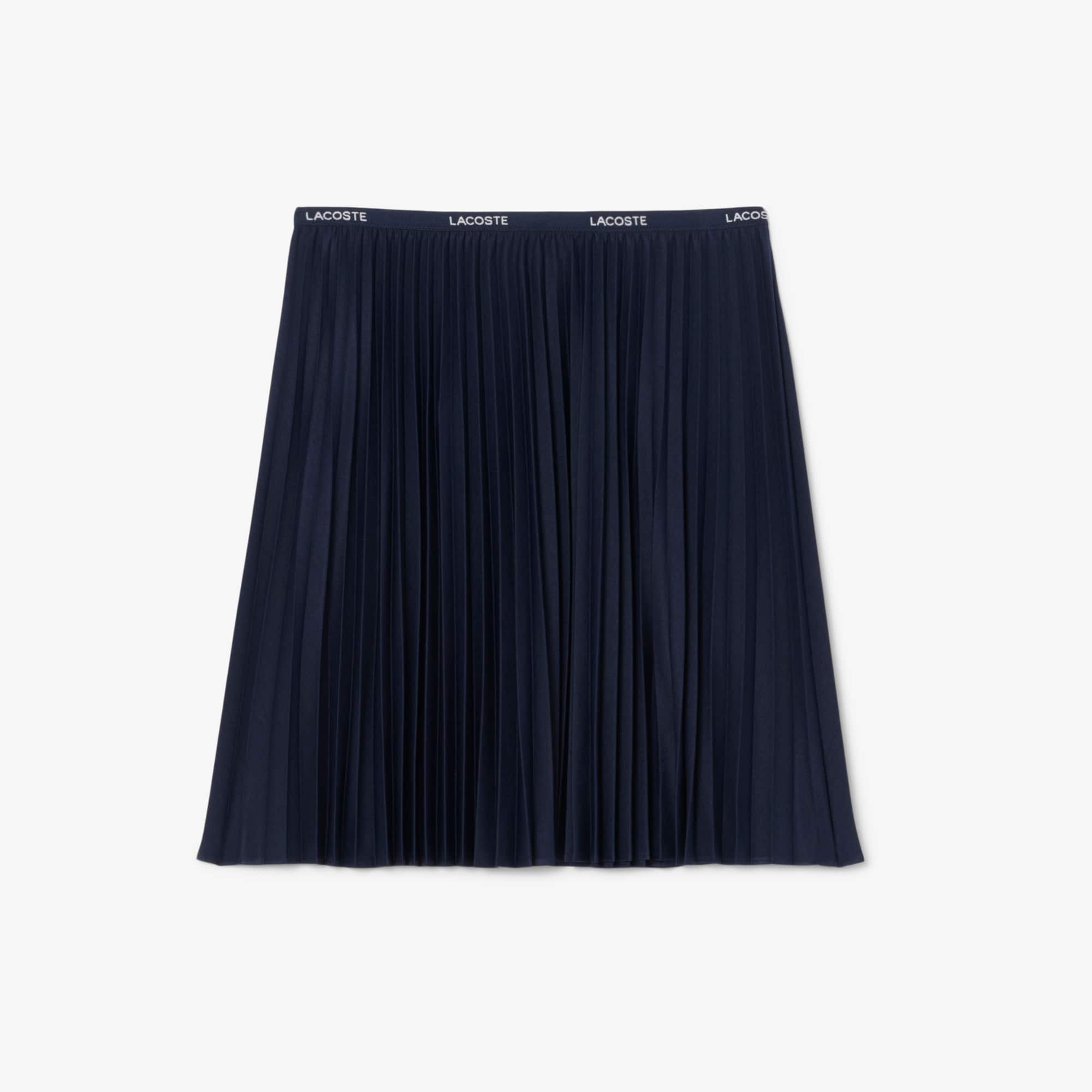 Women's Short Pleated Skirt - Navy Blue