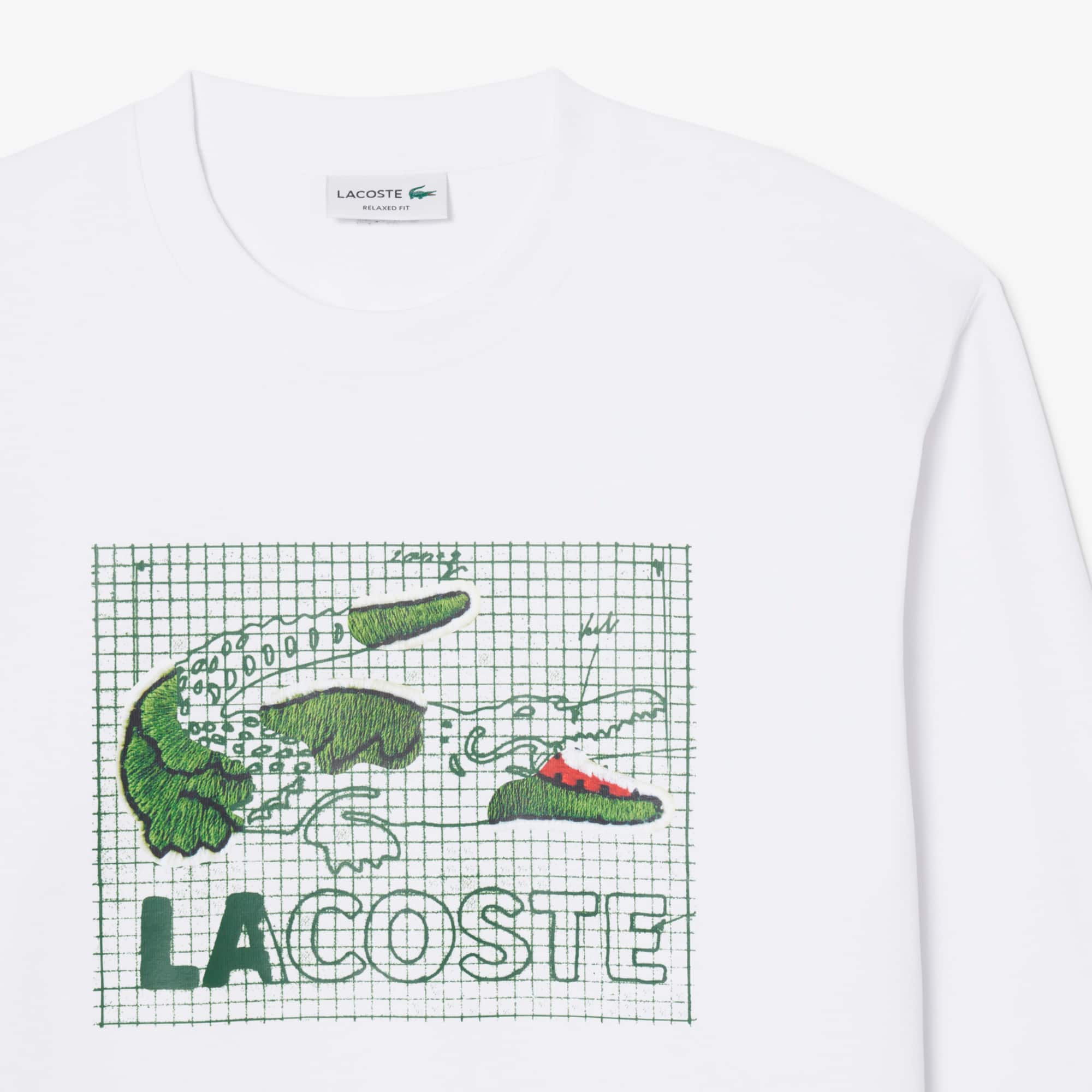 Relaxed Fit Long Sleeved Heavy Cotton T-Shirt - White
