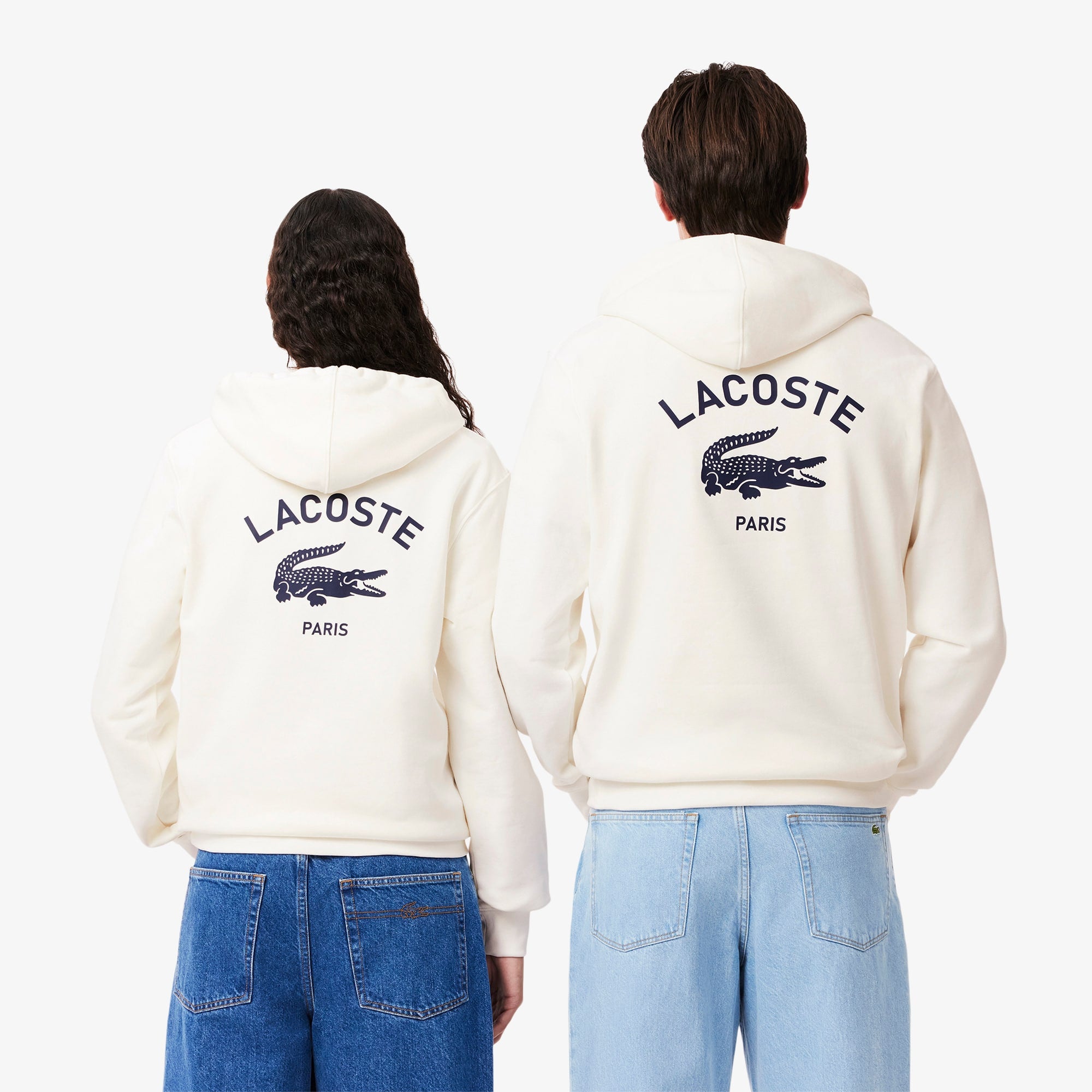 Unisex Print Hoodie - White