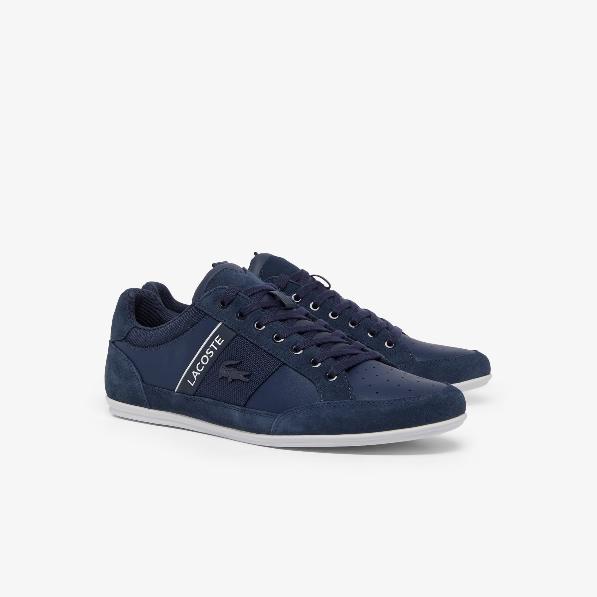 Men's Chaymon Suede Sneakers - NVY/WHT