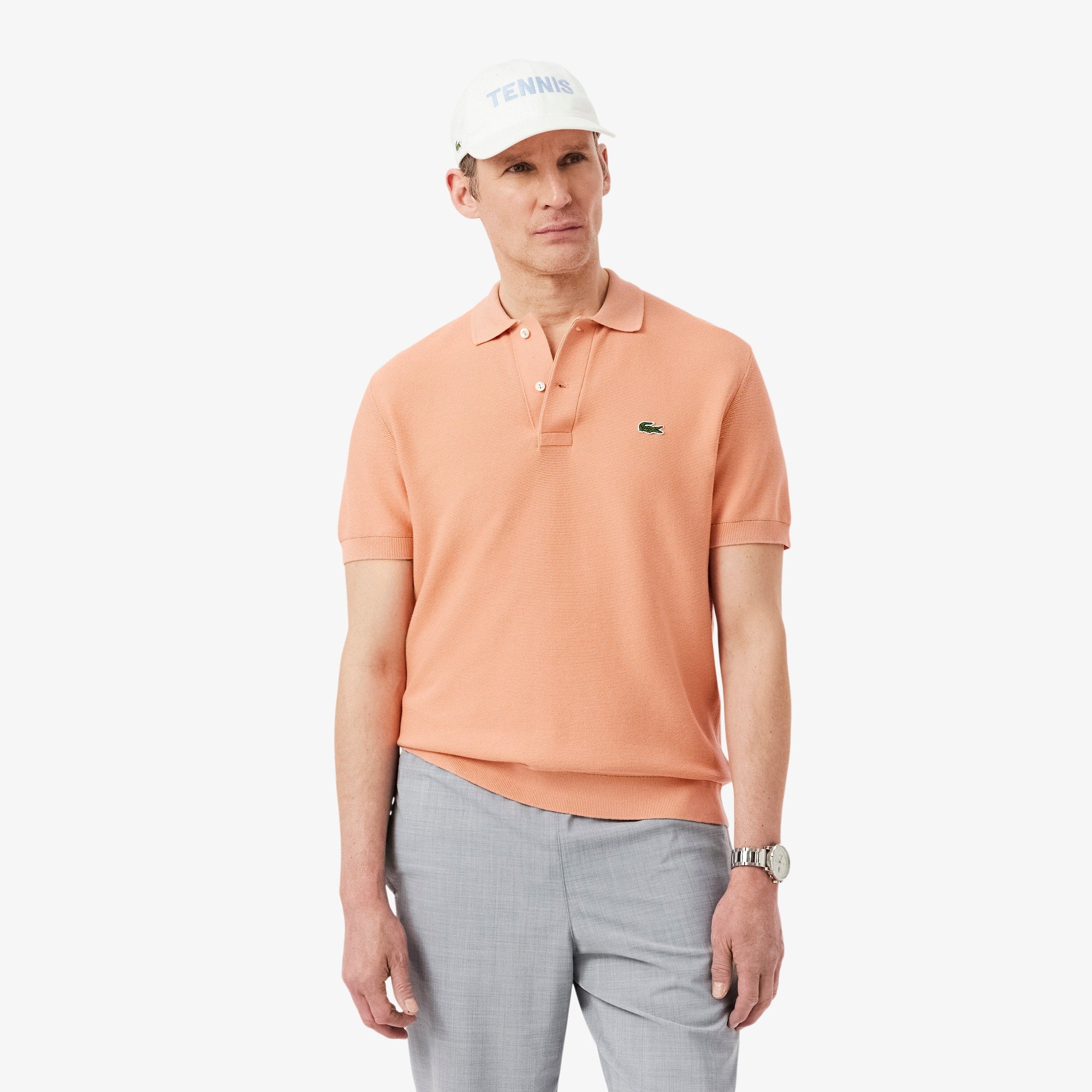 Classic Fit Knitted Polo - Rose