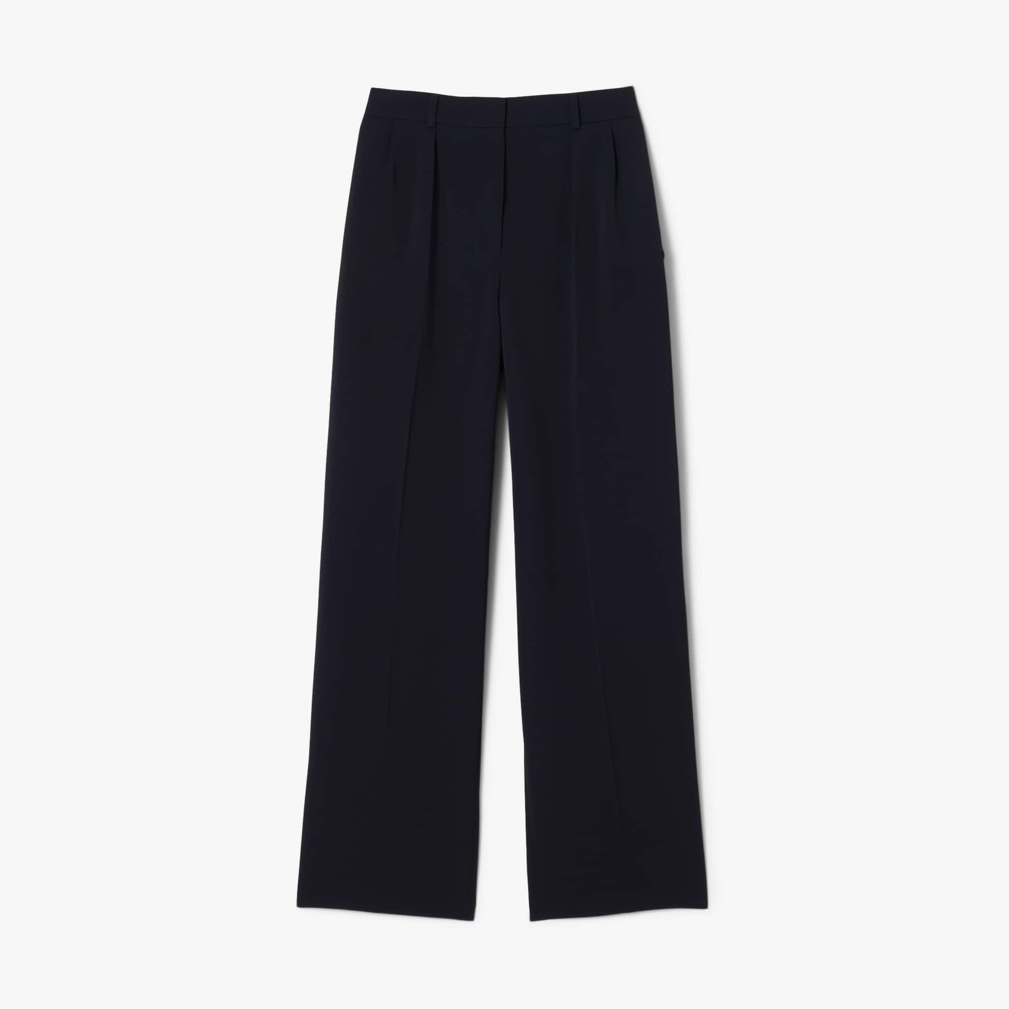 Oversized Fluid Piqué Suit Pants - Abysm blue