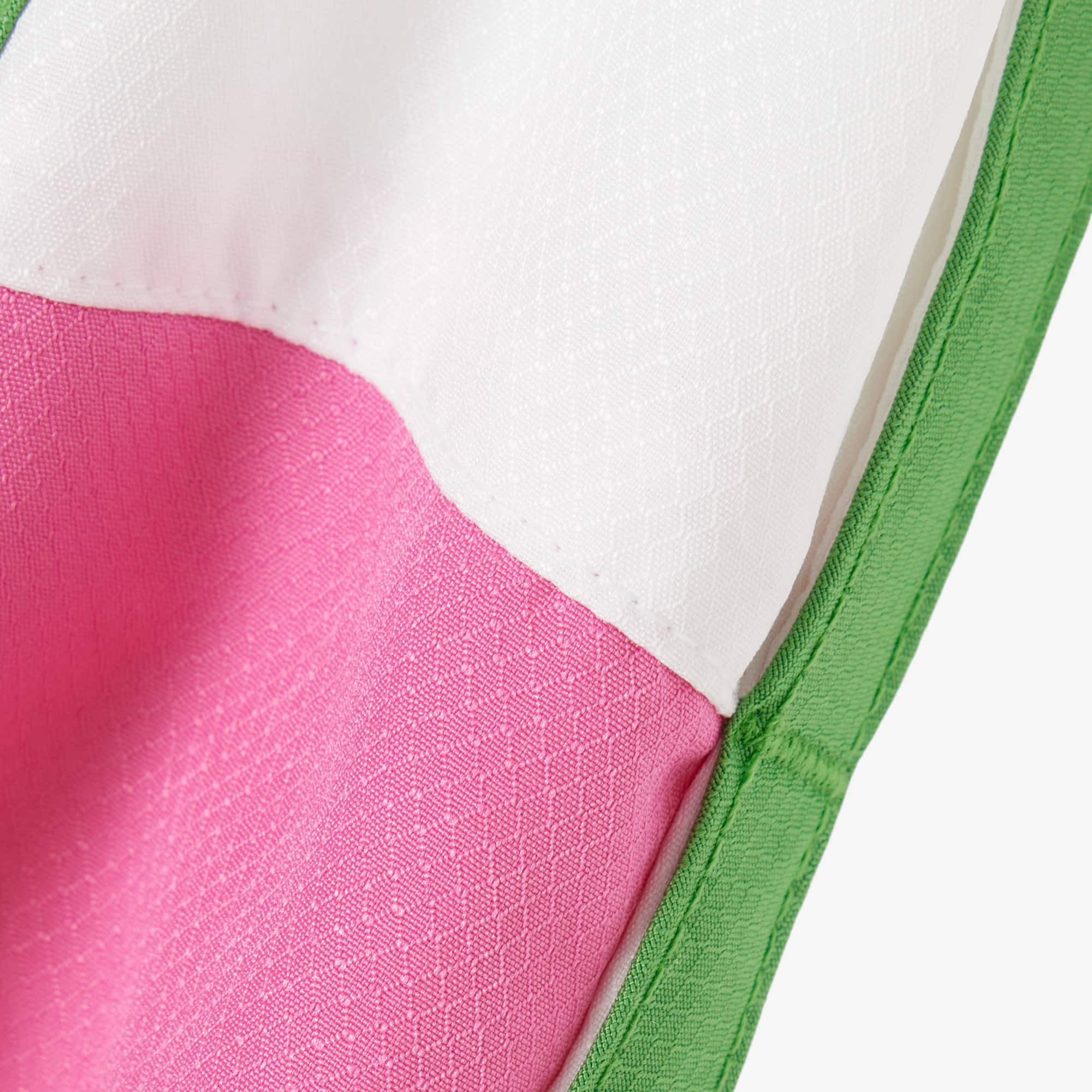 Men's Lightweight Colorblock Stripe Tennis Shorts - Blanc / Rose / Vert