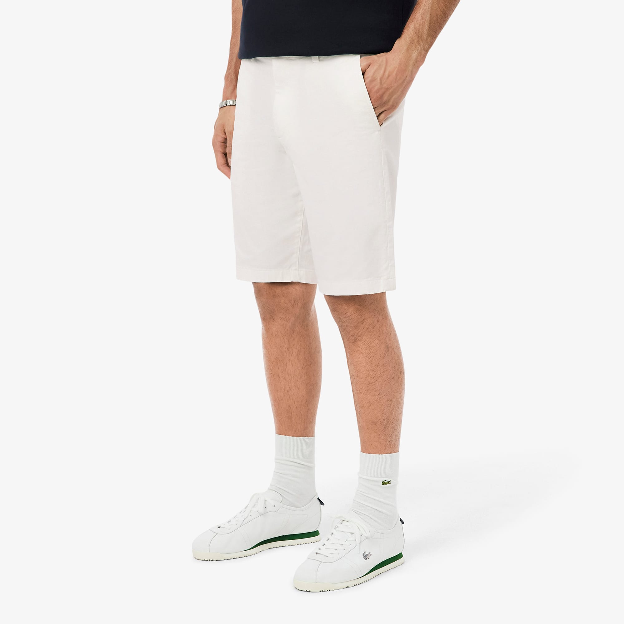 Stretch Twill Chino Shorts - White