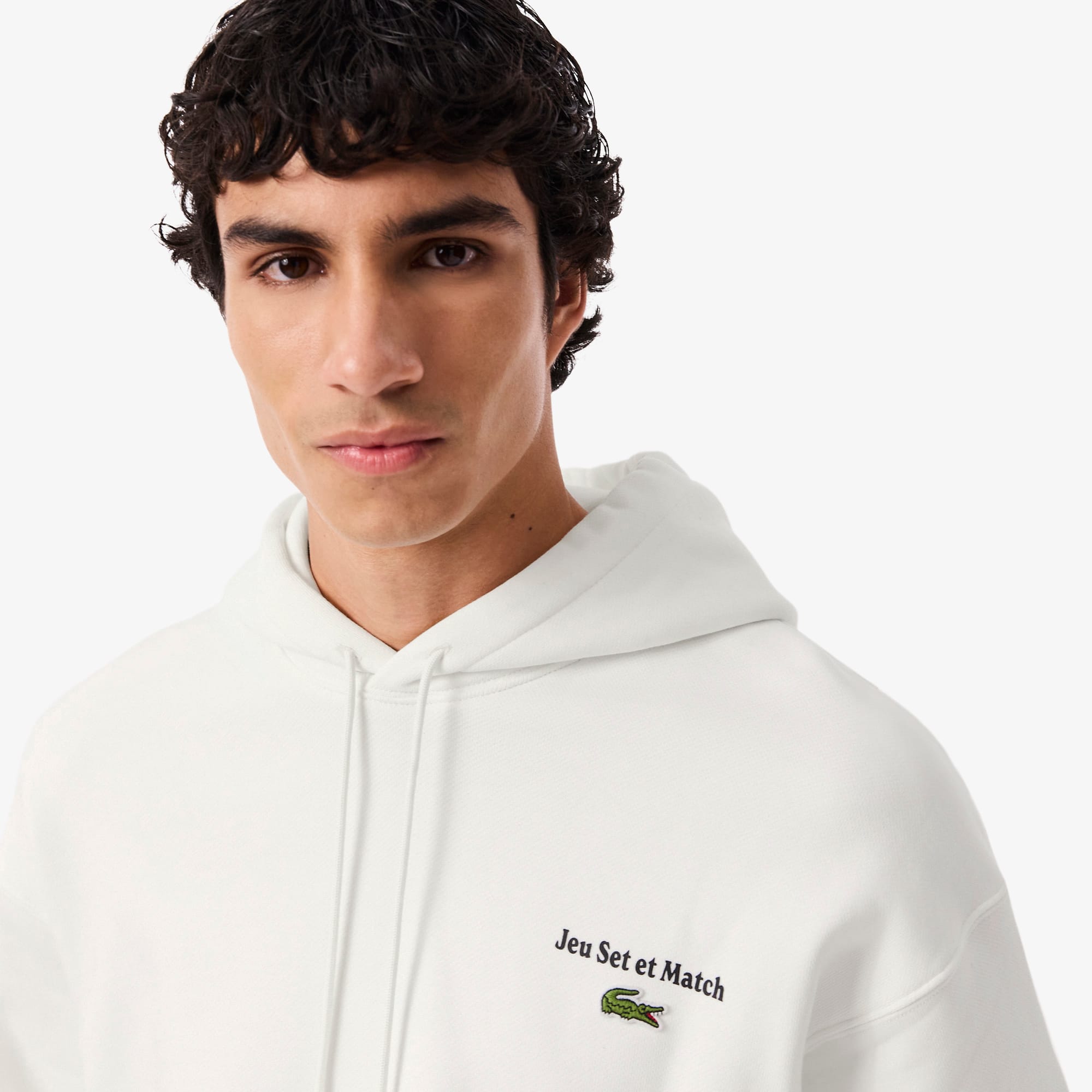 Men's Multi Print Fleece Hoodie - White