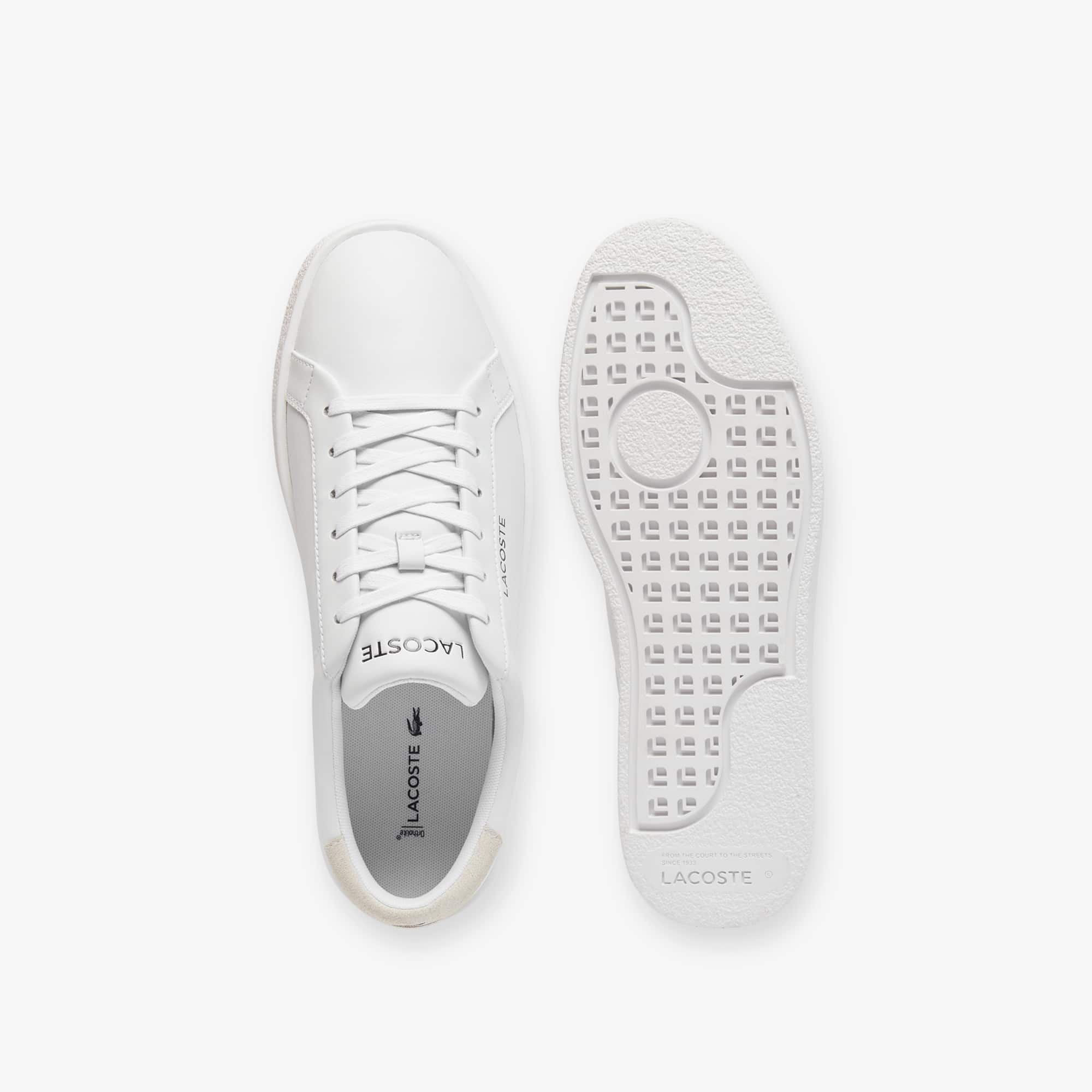 Men's Courtderby Leather Sneakers - WHITE/WHITE