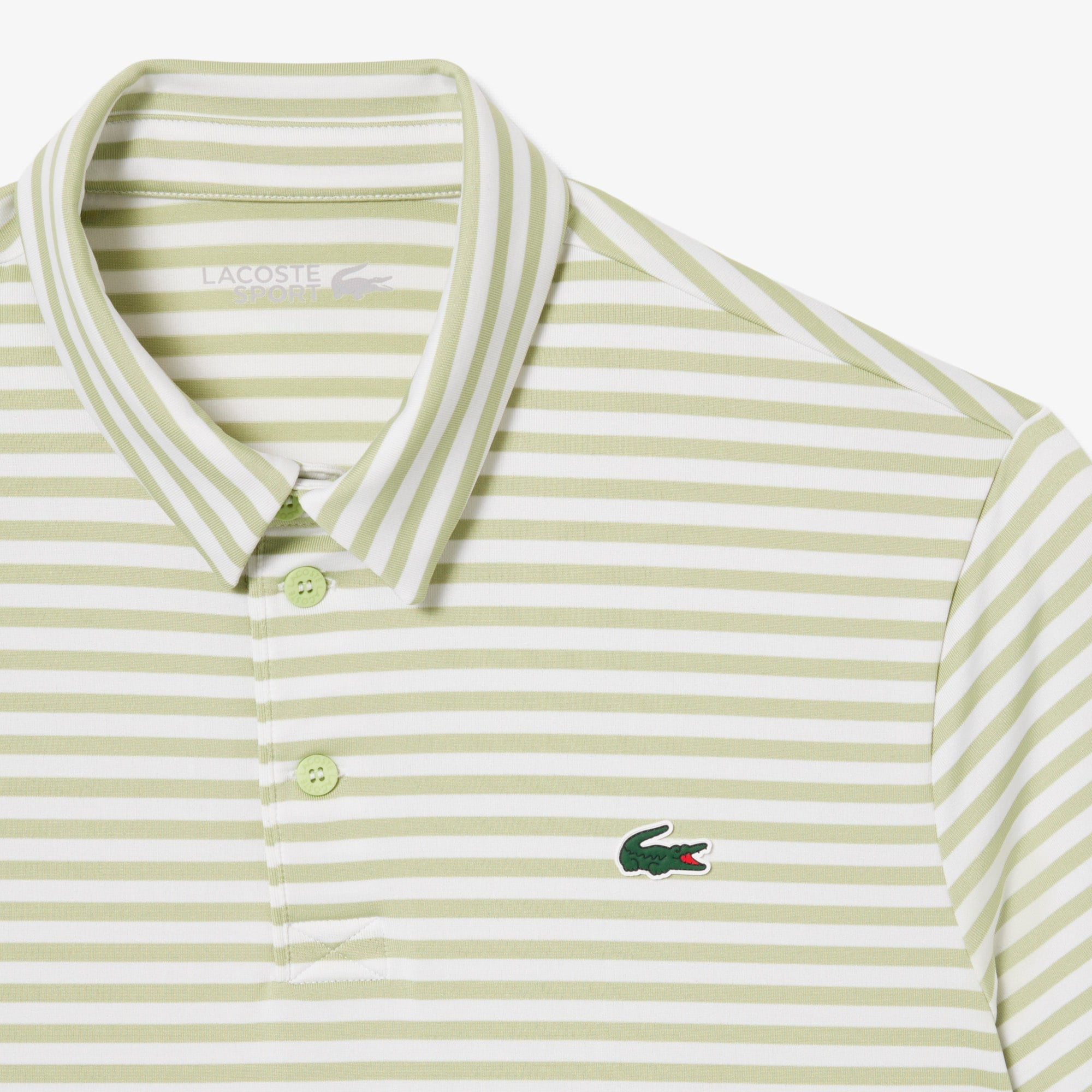 Regular Fit Ultra Dry Striped Golf Polo - Vert / Blanc