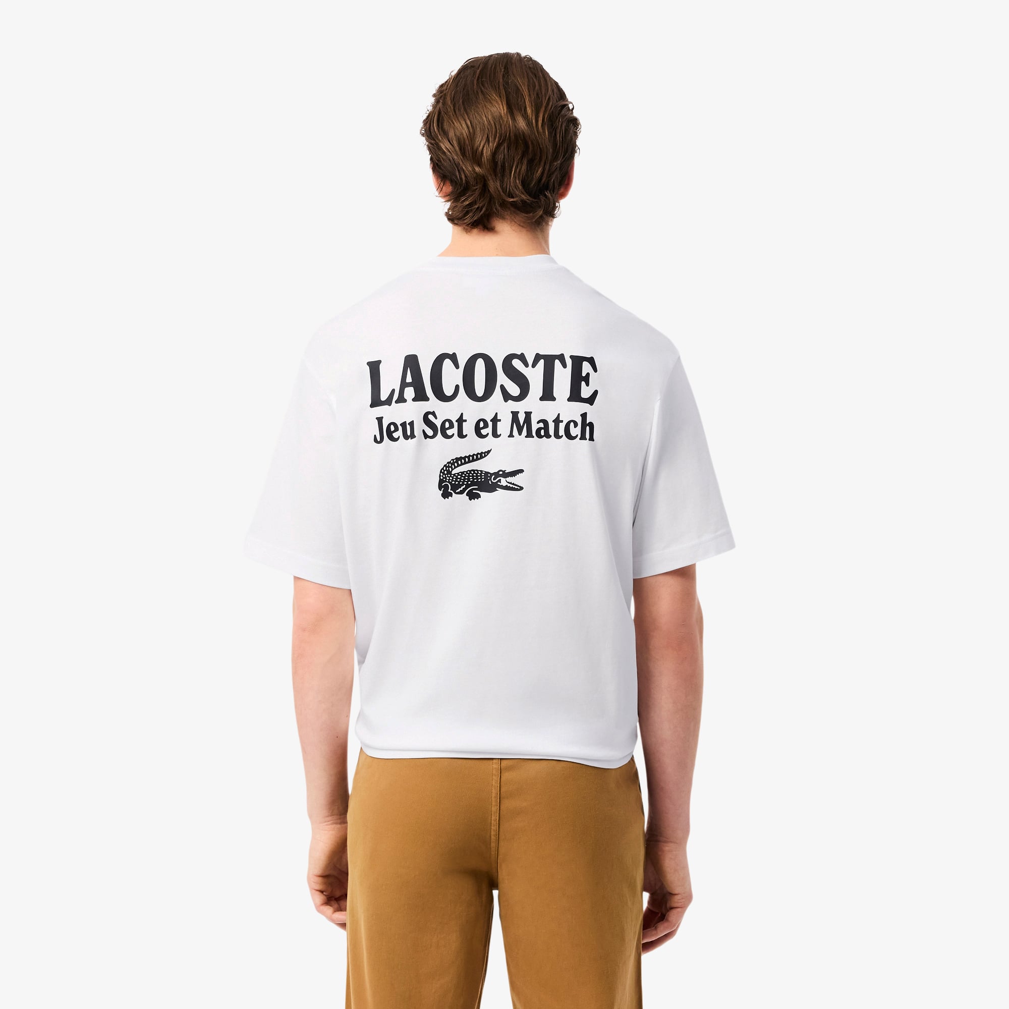 Men's Loose Fit Heavy Jersey Printed T-Shirt - White