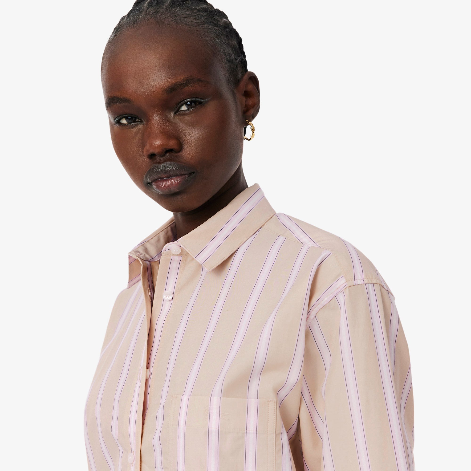 Oversized Cotton Poplin Shirt - Beige / Rose / Blanc / Bleu Marine