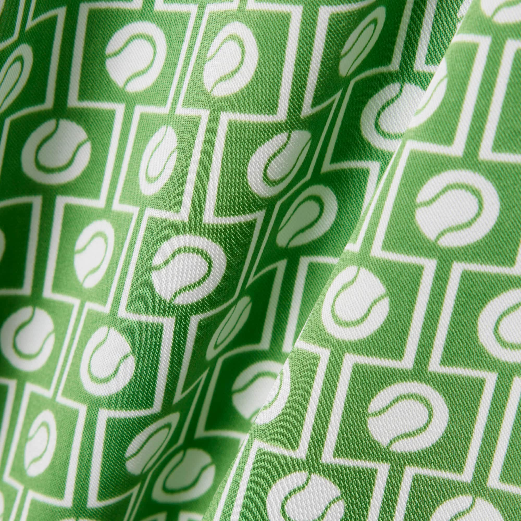 Regular Fit Removable Tie Collar Shirt - Vert / Blanc
