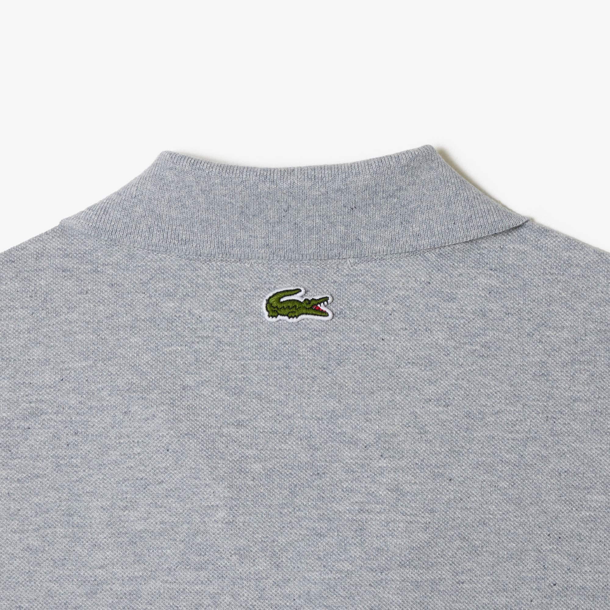 Unisex Loose Fit Piqué Polo - Grey Chine