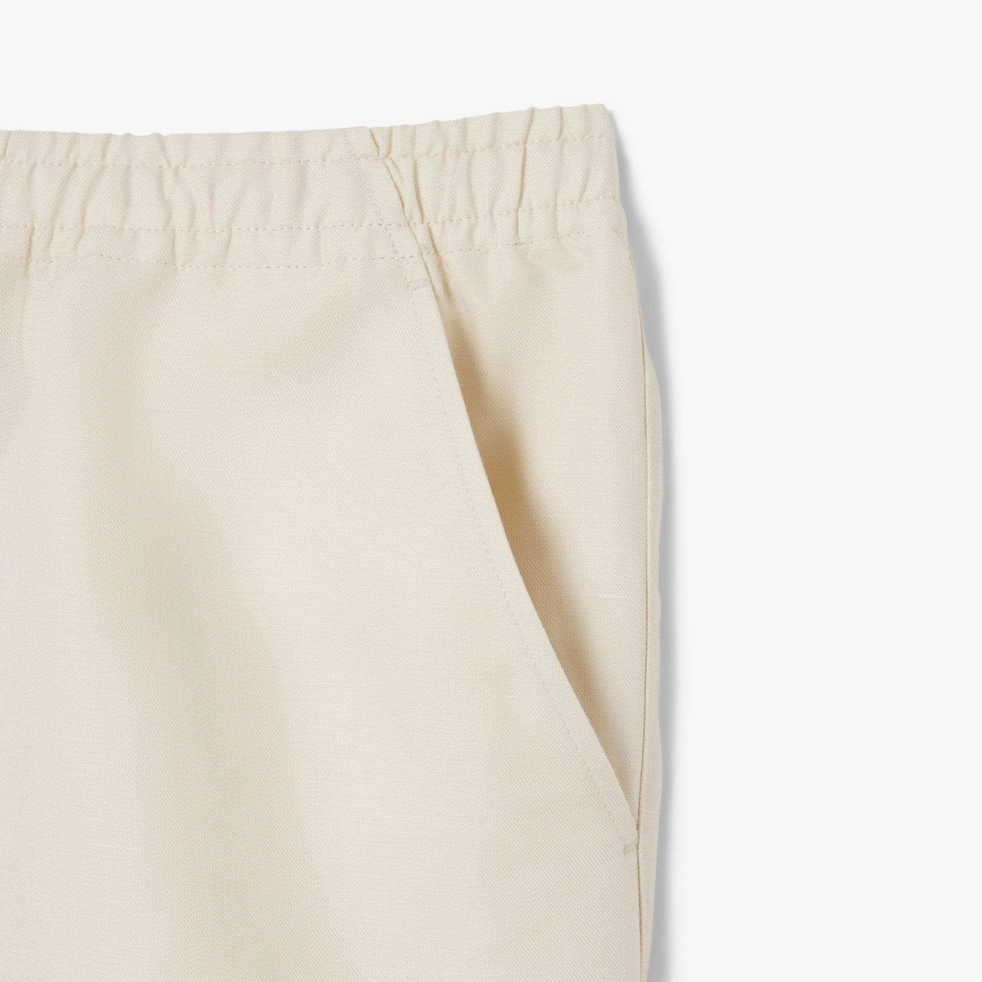 Men's Regular Fit Wool Blend Shorts - Beige