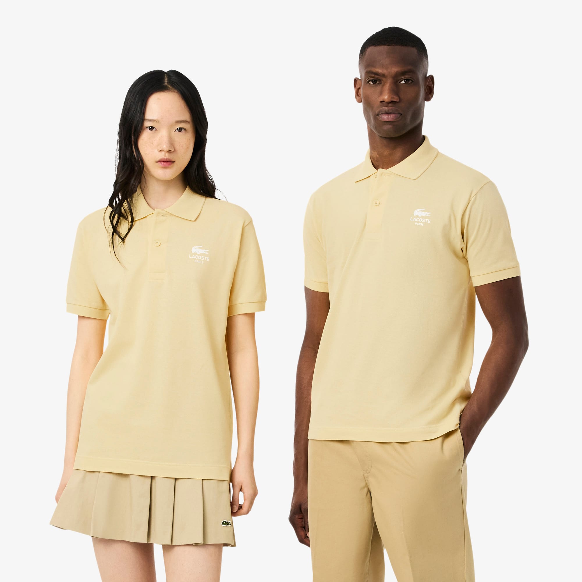 Unisex Classic Fit Signature Print Polo - Yellow