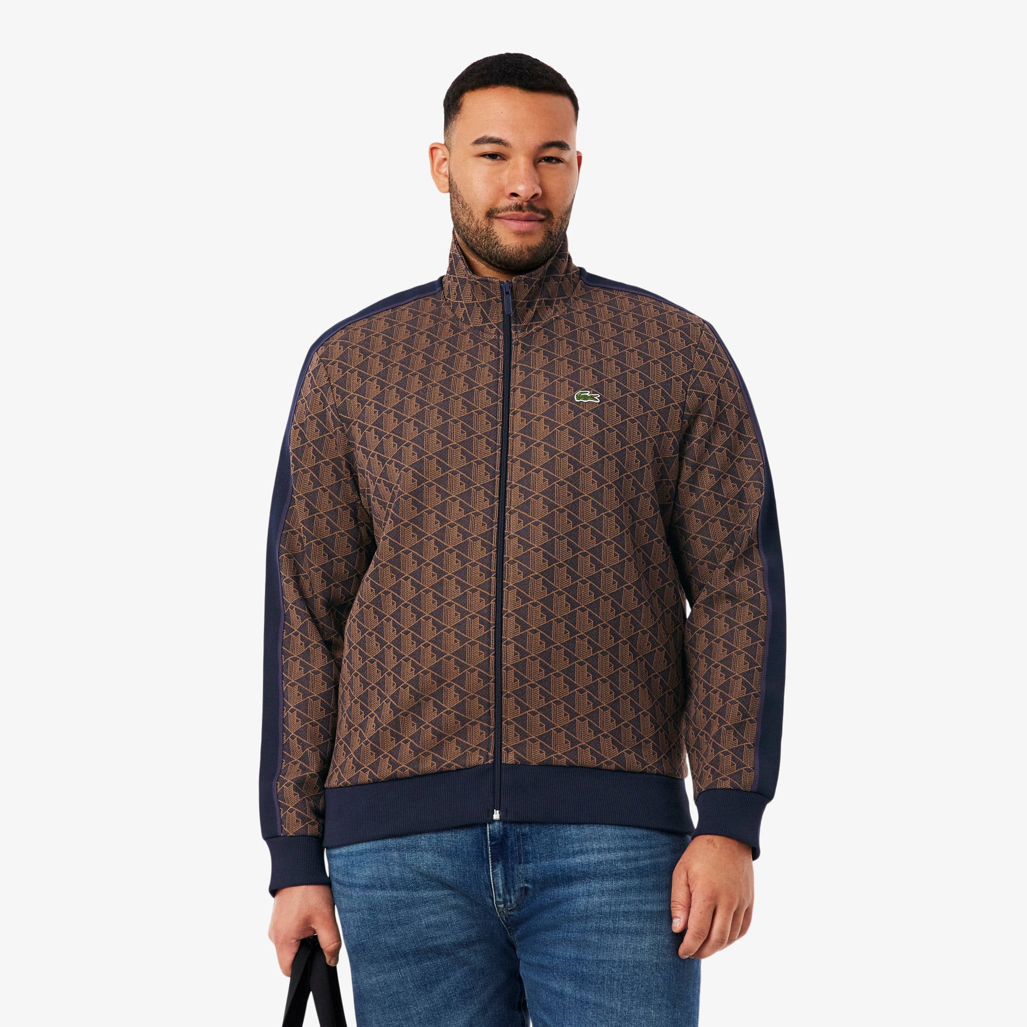 Men's Paris Zip-Up Track Jacket - Purple / Brown