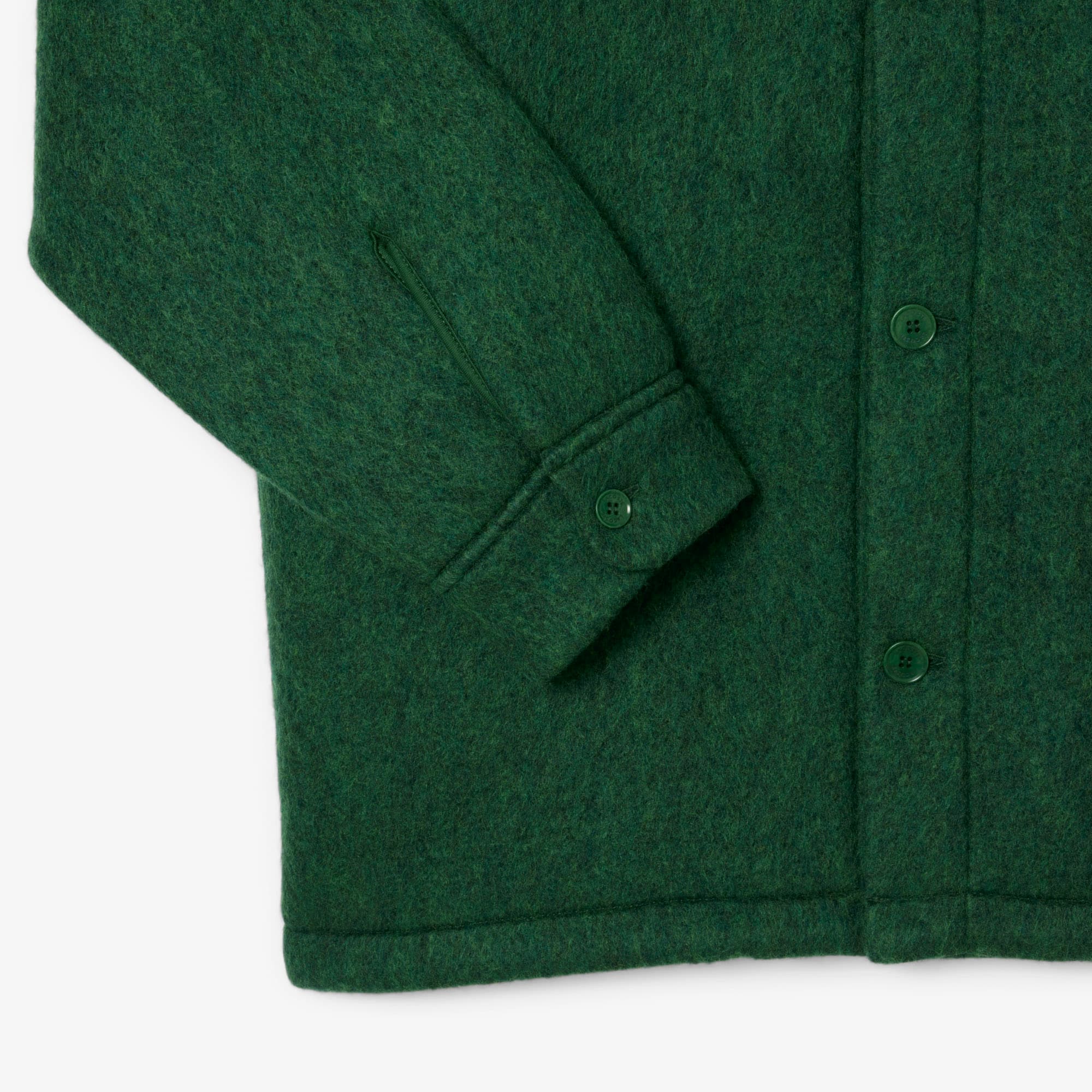 Men's Wool Blend Overshirt - Pine green