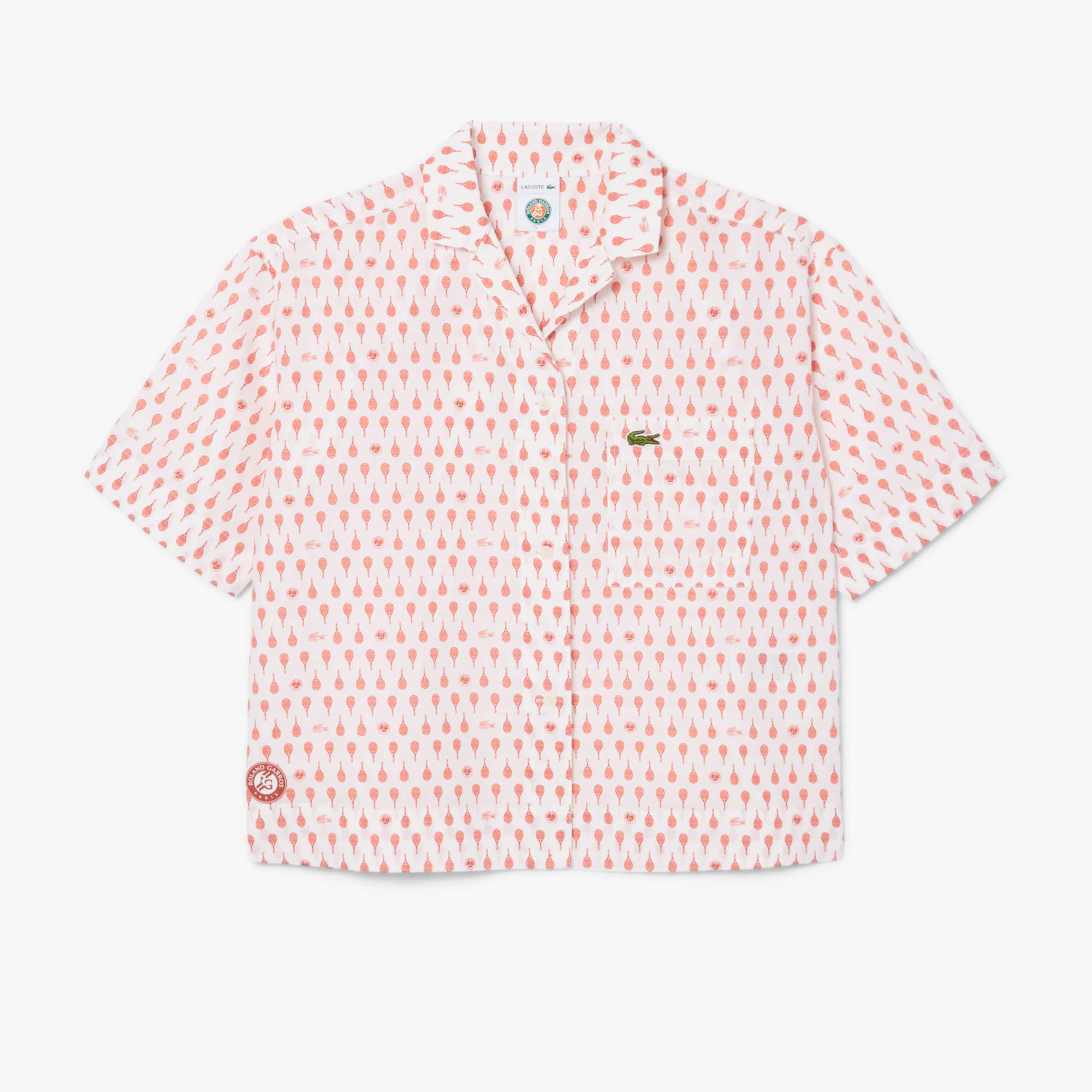 Roland-Garros Edition Print Shirt - Blanc / Marron