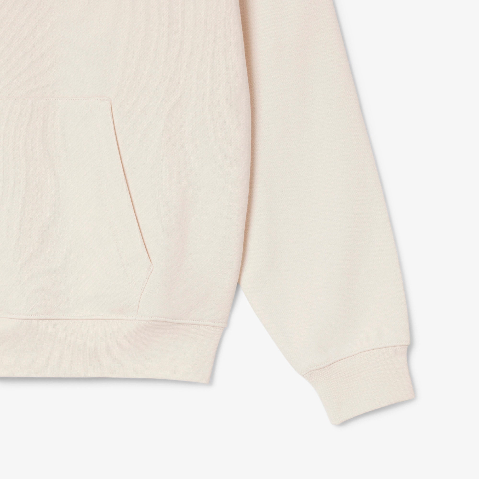 Men's Loose Fit Embroidered Hoodie - Cream