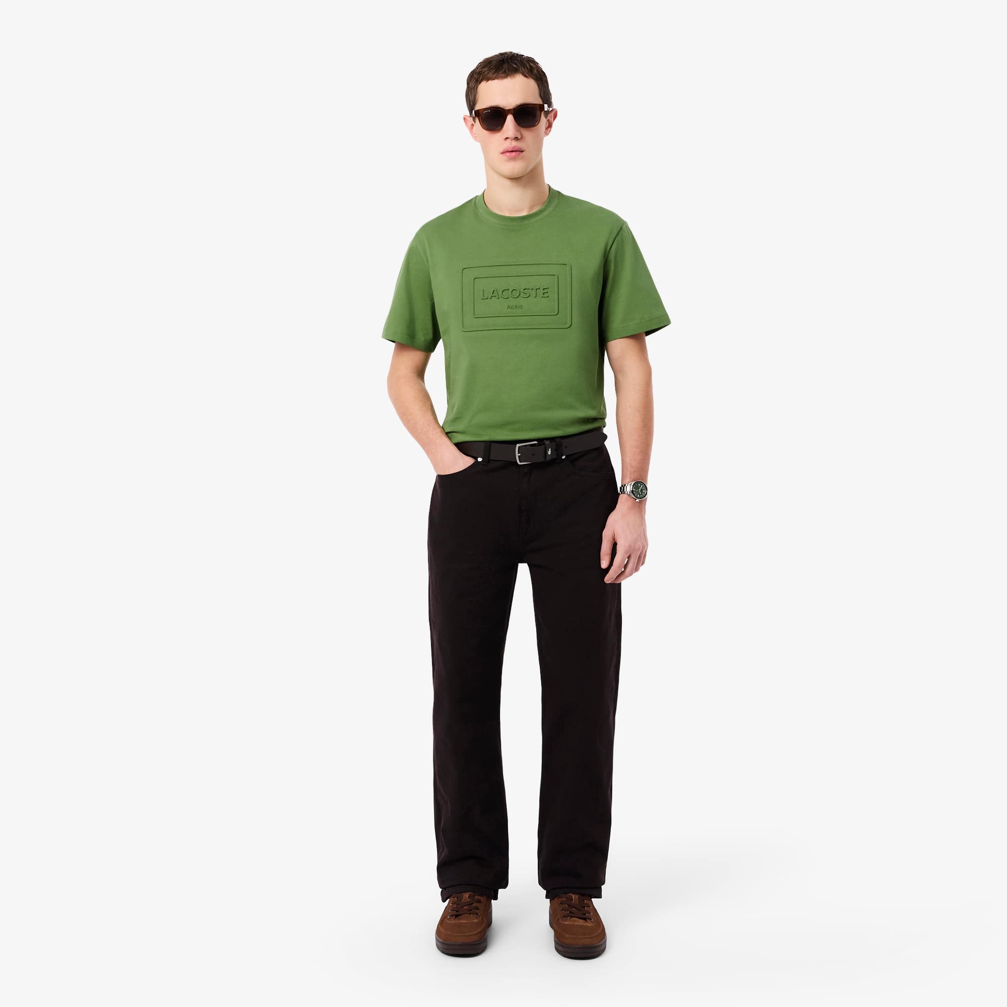 Embroidered Cotton T-Shirt - Green