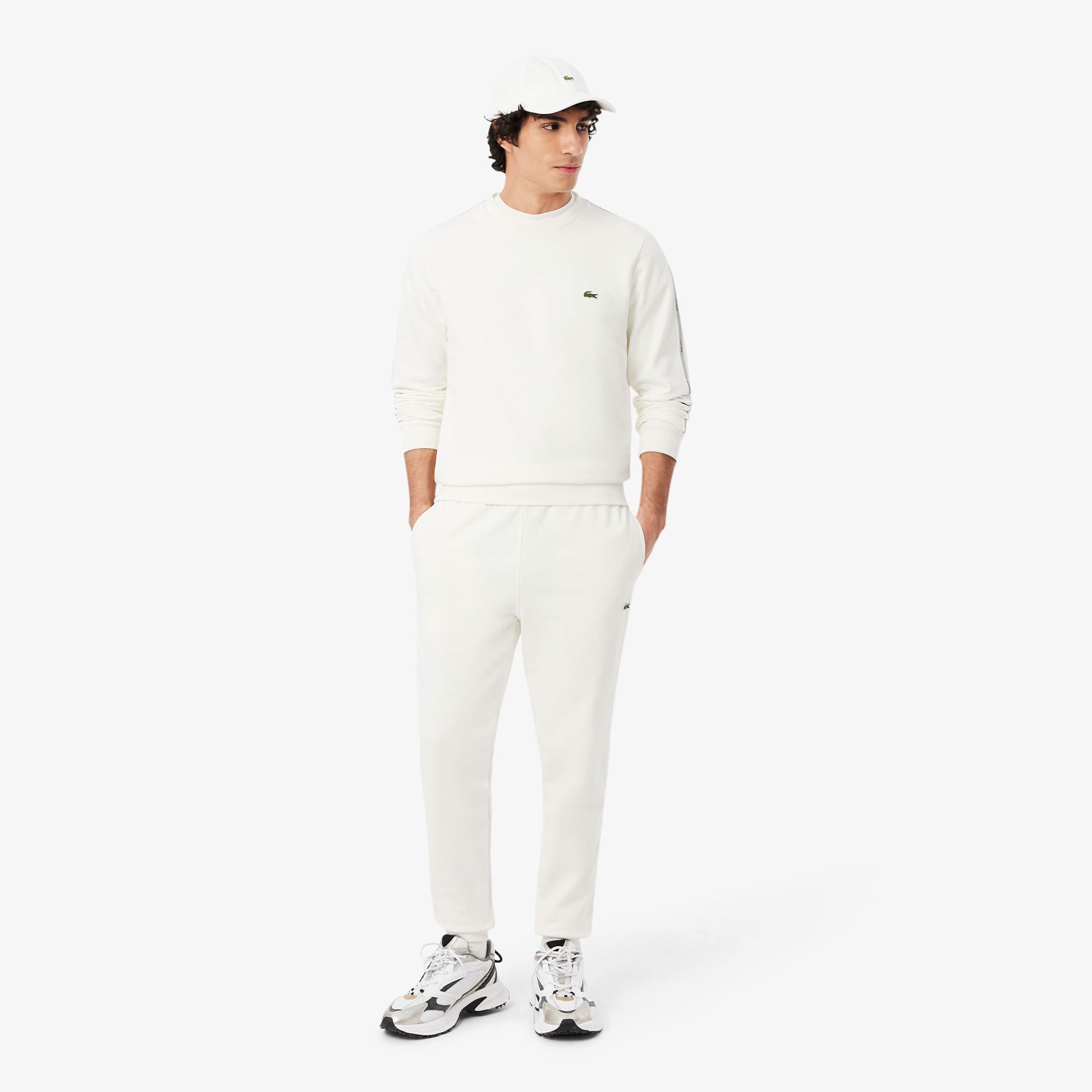 Logo Stripe Tracksuit pants - White