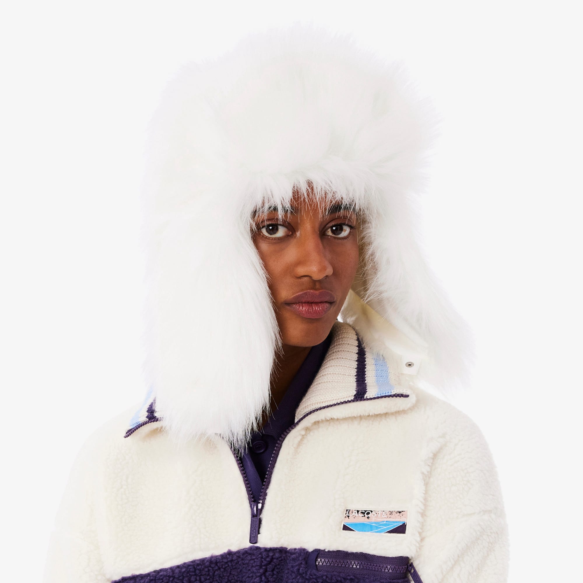 Women's Faux Fur Chapka - White