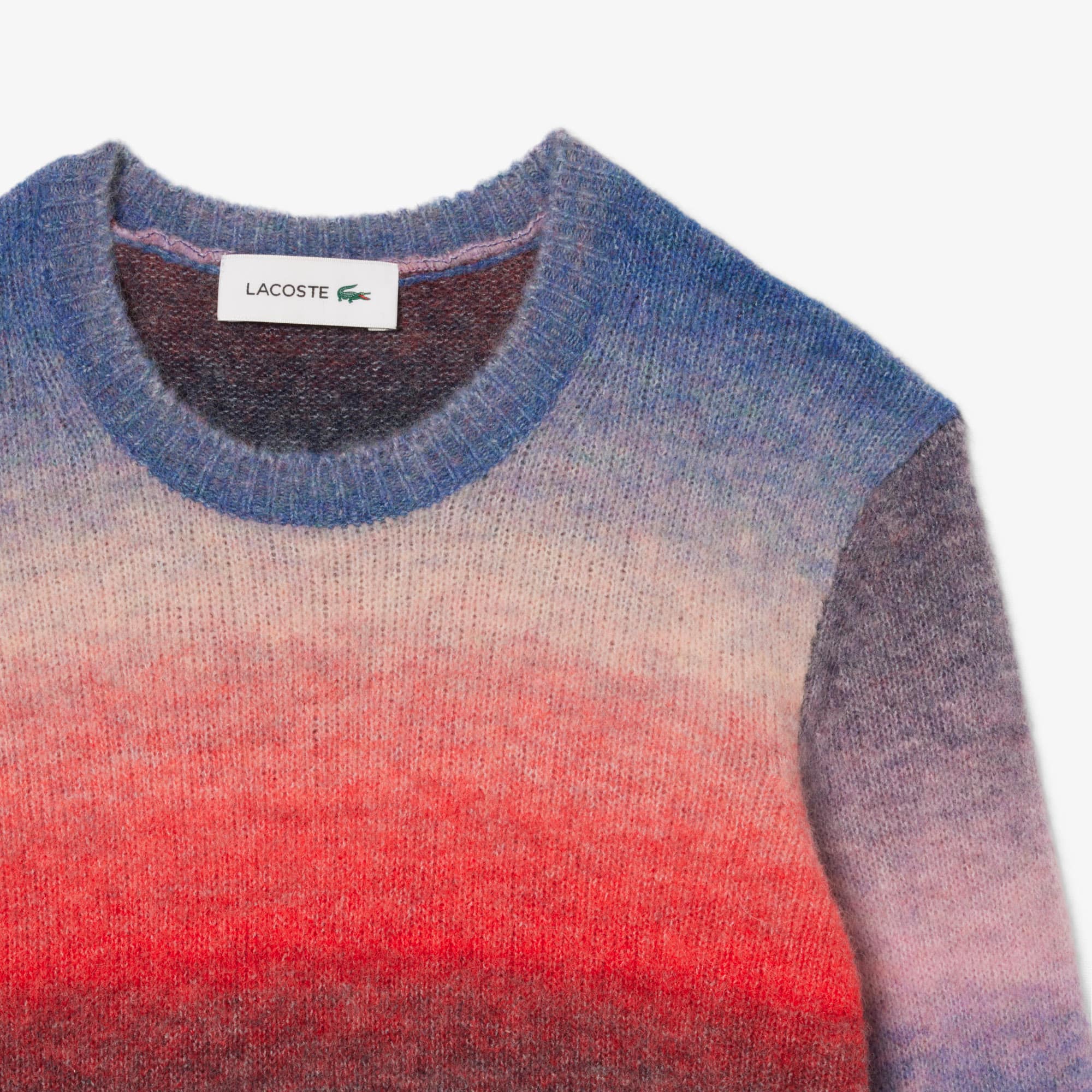 Women's Crew Neck Ombré Sweater - White