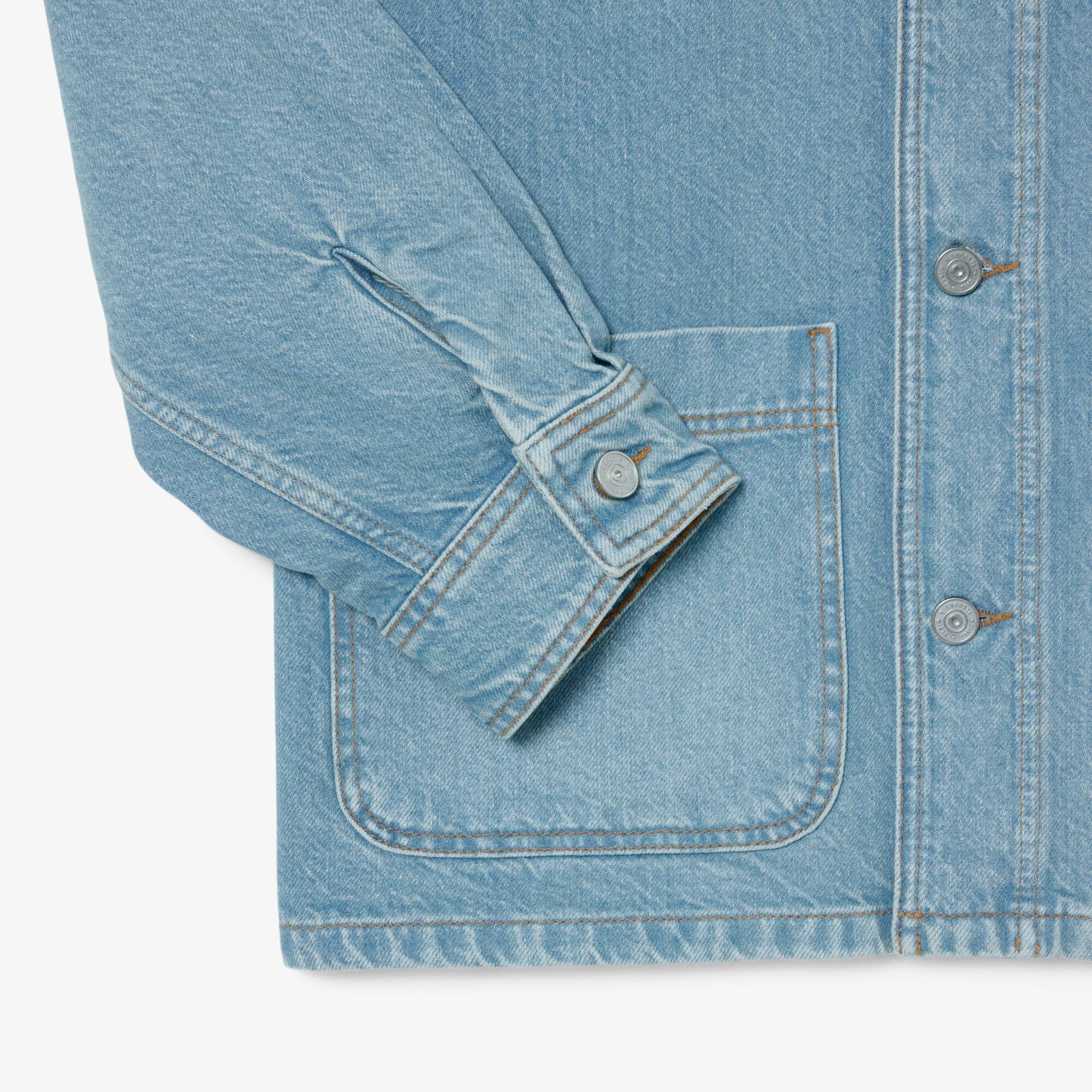 Men's Heavy Cotton Denim Overshirt - Blue