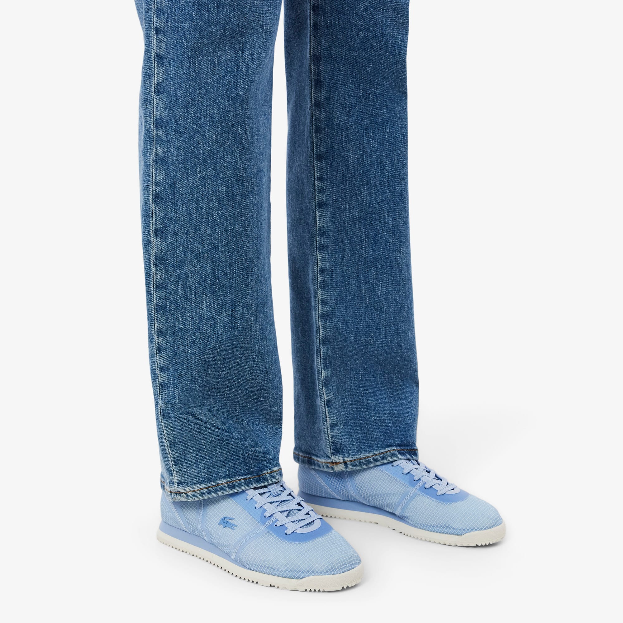 Women's Club-Low Sneakers - LT BLU/OFF WHT