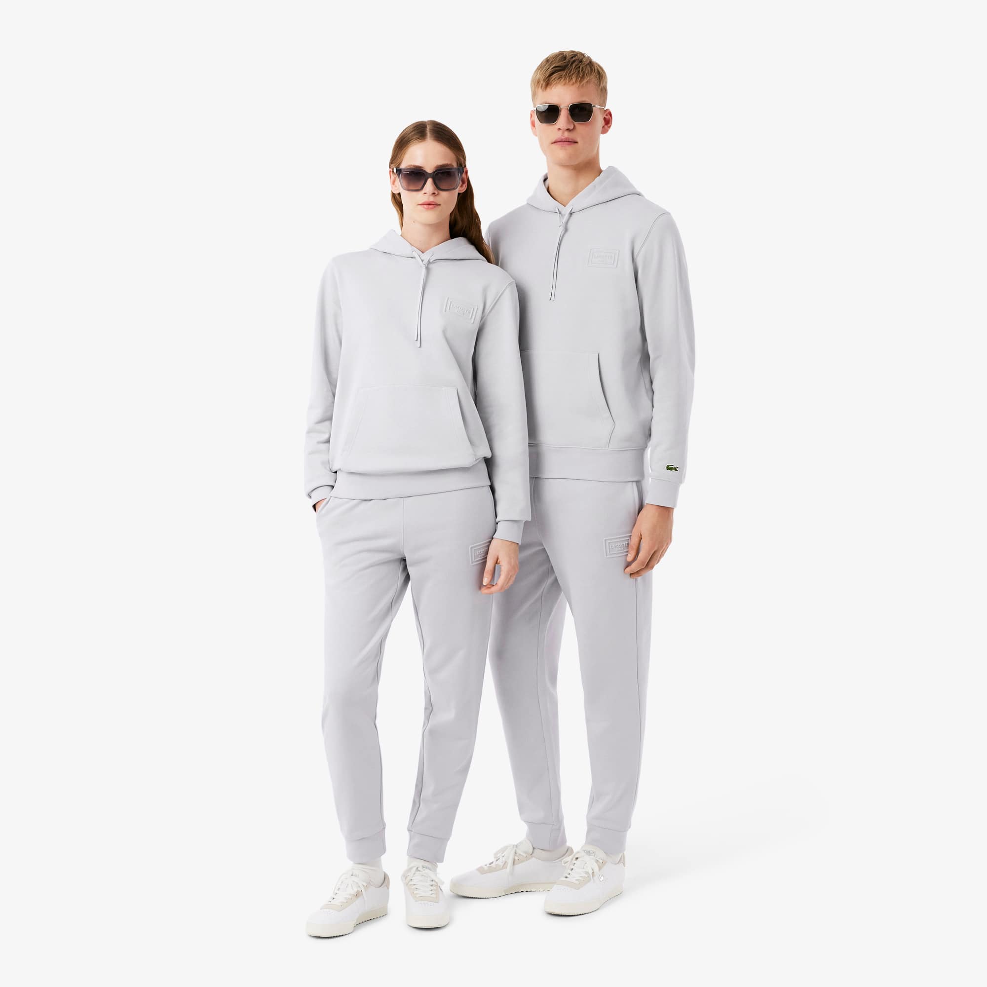 Embossed Branding Sweatpants - Light Grey