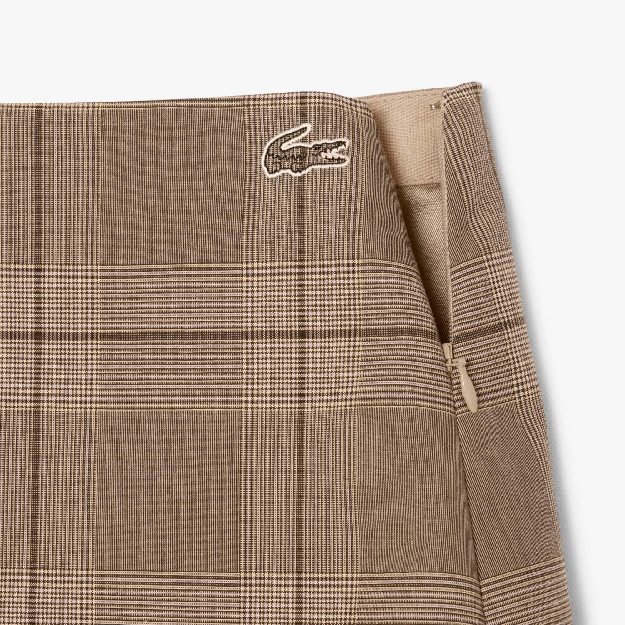 Women's Water-Repellent Plaid Skirt - Beige / Yellow / Brown / Light Pink