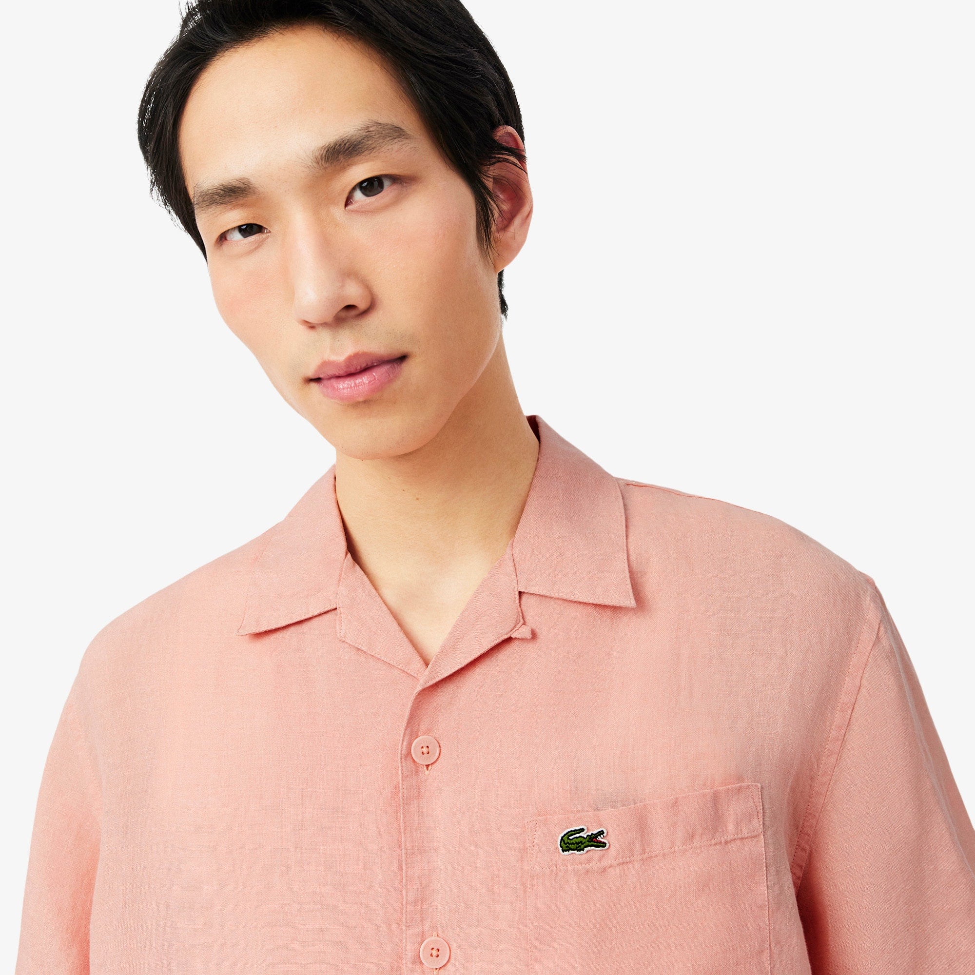 Relaxed Fit Linen Shirt - Rose